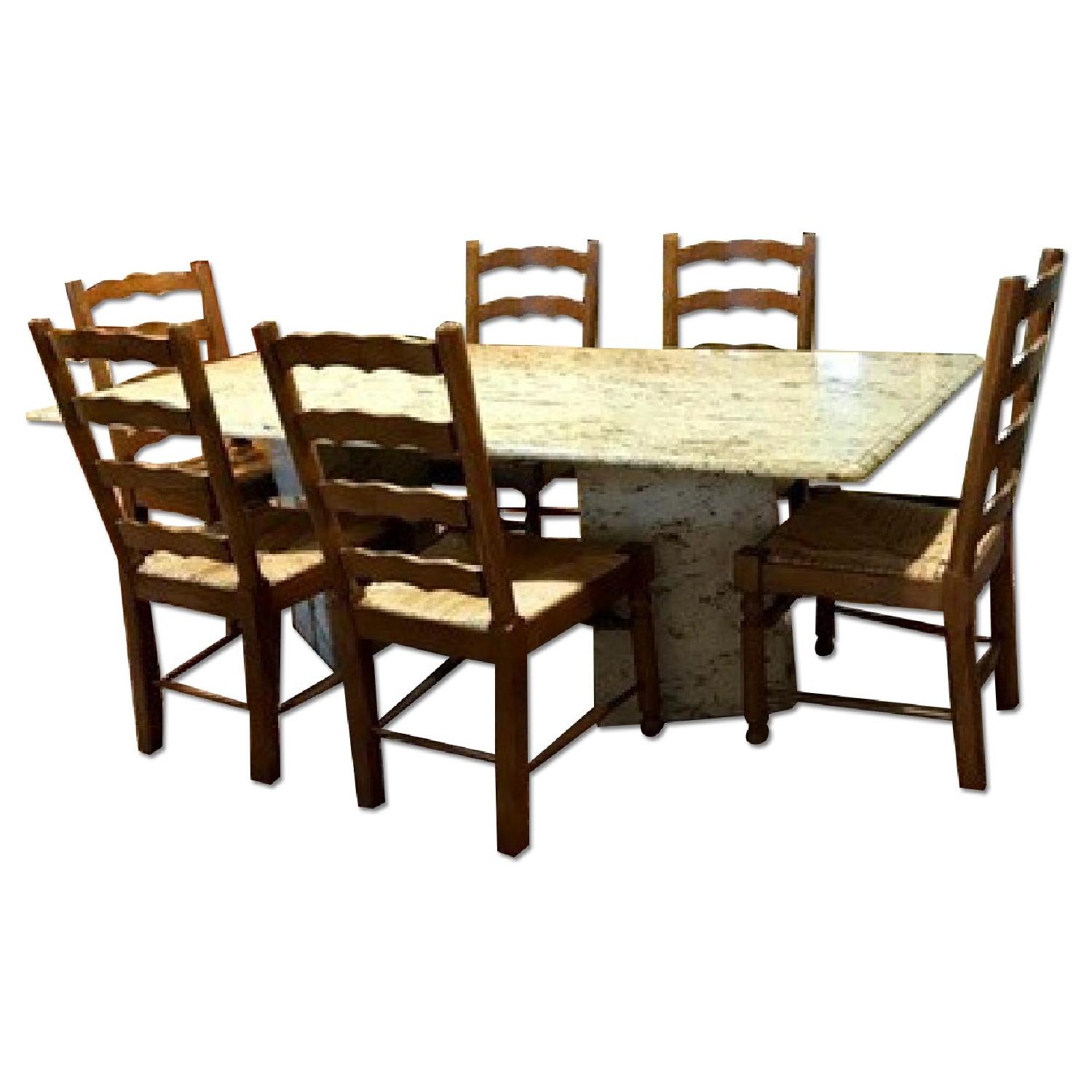 Granite Top Dining Table - image-0