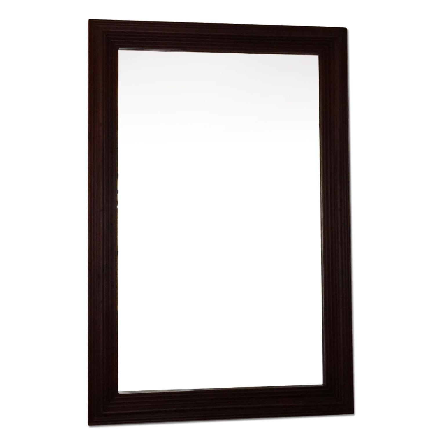 Mirror w/ Black Wood Frame AptDeco