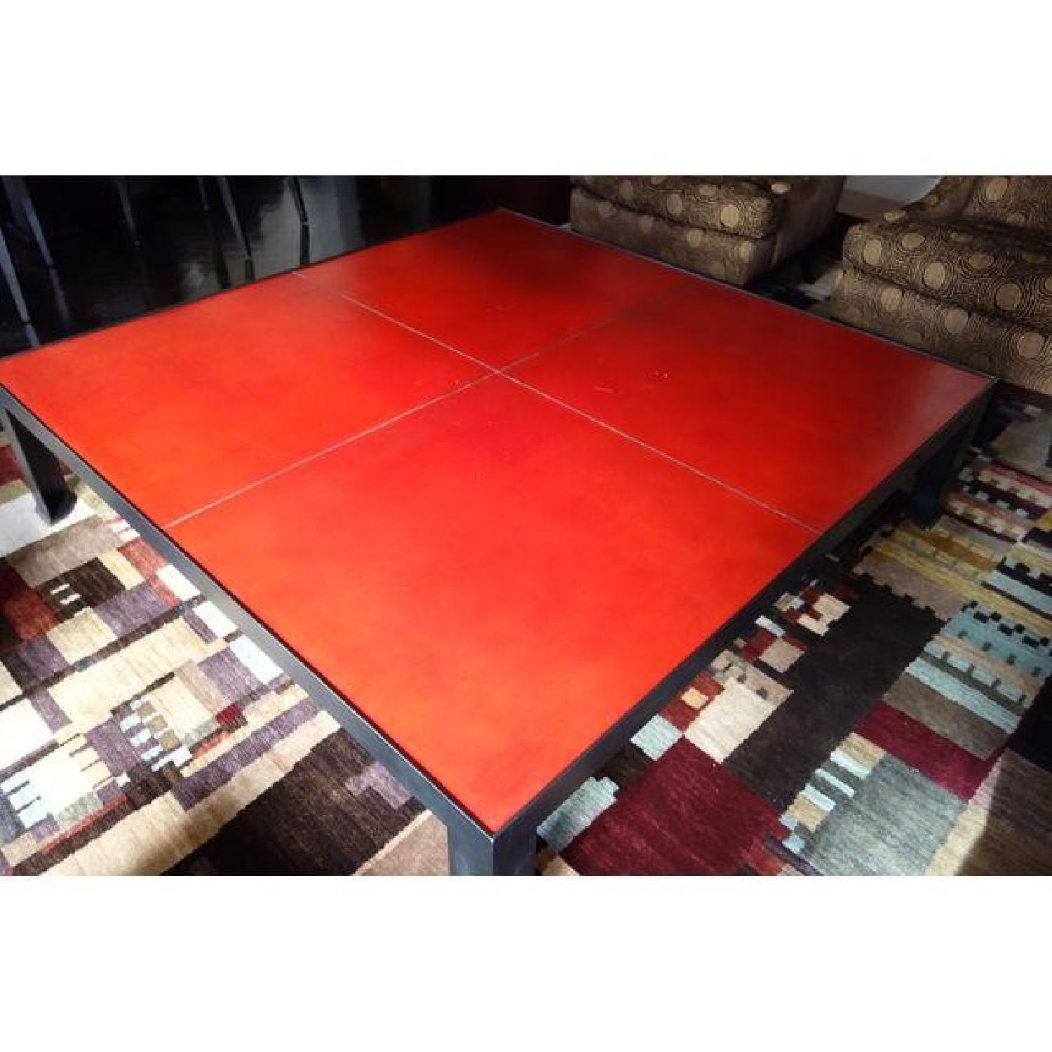 Leather & Metal Coffee Table - image-2
