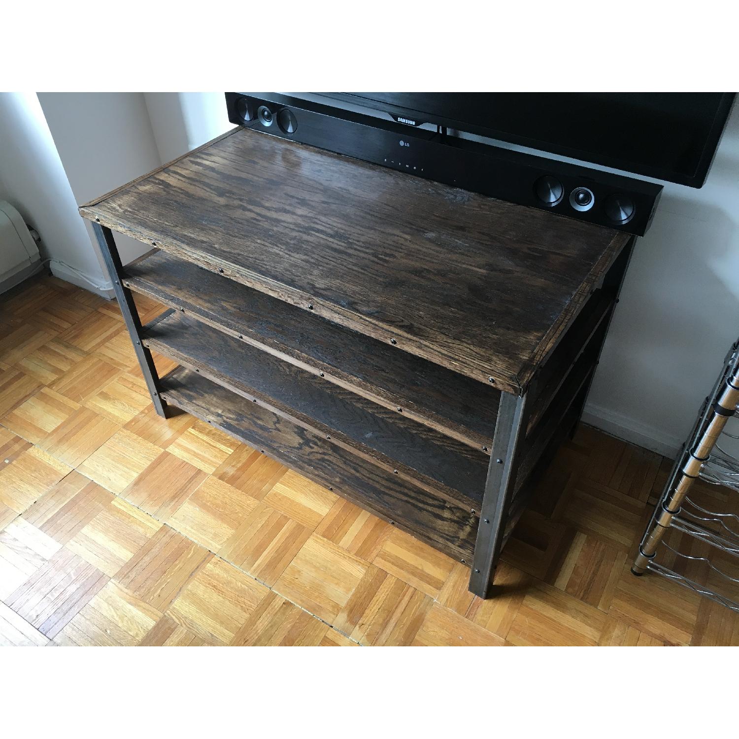 Antique Industrial Style Media Storage Shelves - image-1