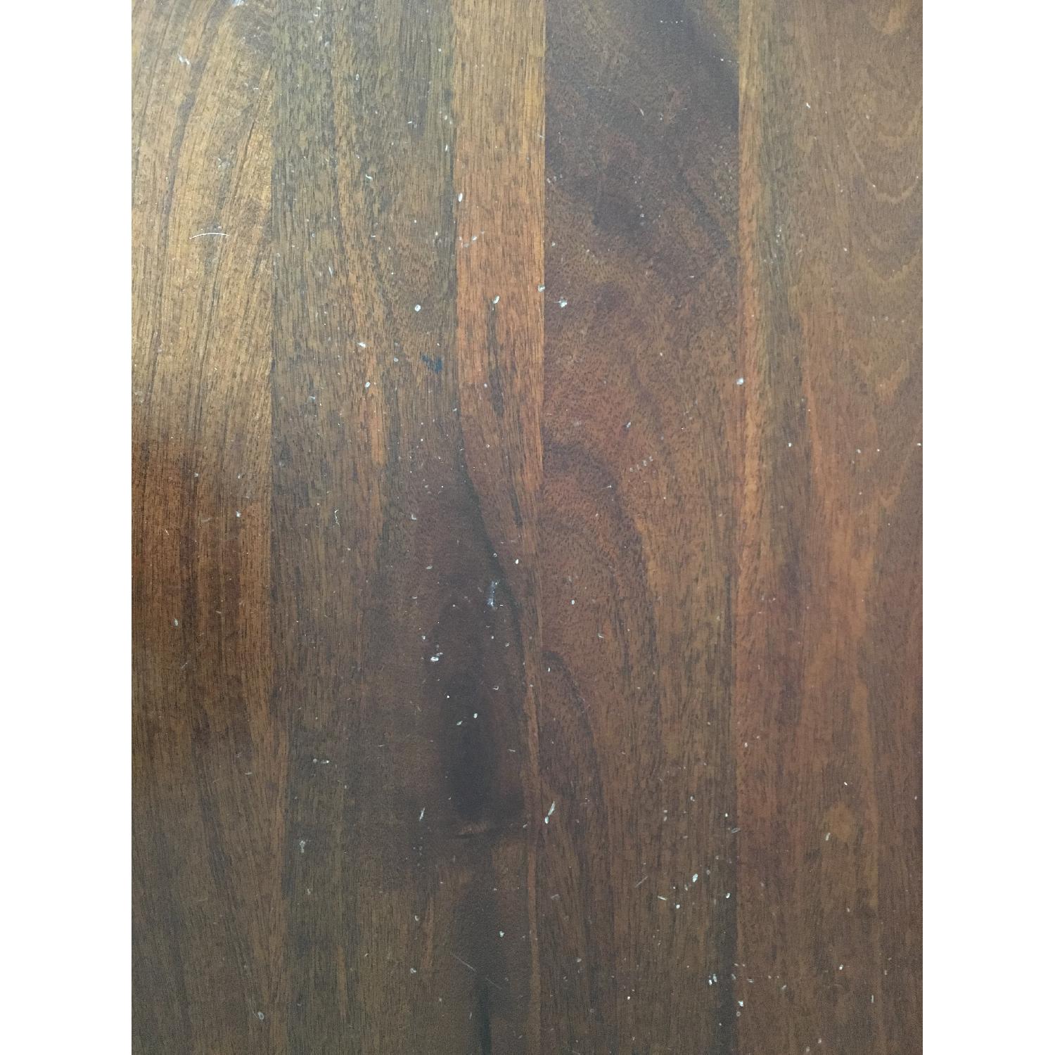 Antique Dark Wood Square Dining Table - image-9