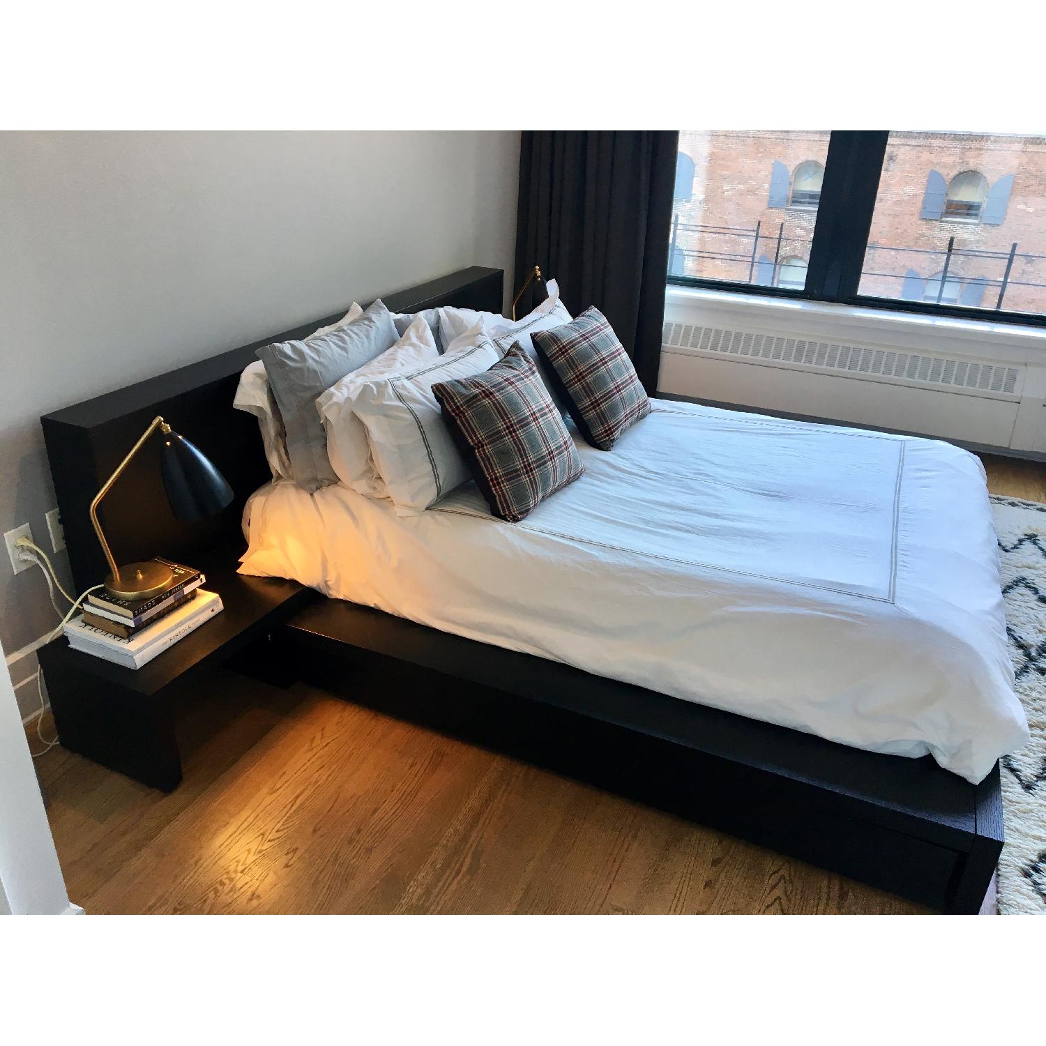 BoConcept Limo Queen Bed Frame & Nightstands in Black Wenge - image-2