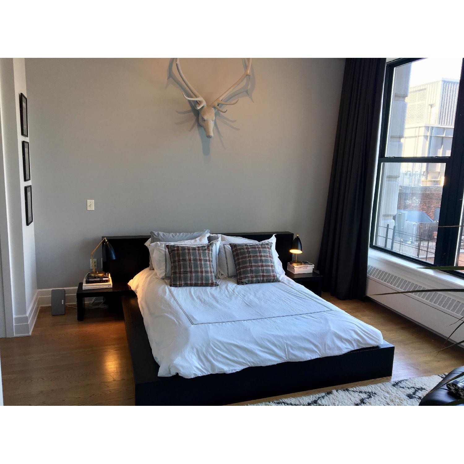 BoConcept Limo Queen Bed Frame & Nightstands in Black Wenge - image-5