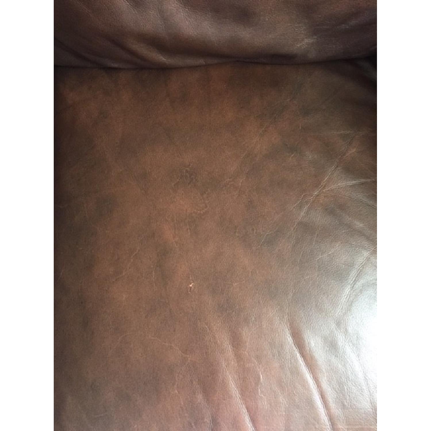 Raymour & Flanigan Marsala Leather Sofa - image-4