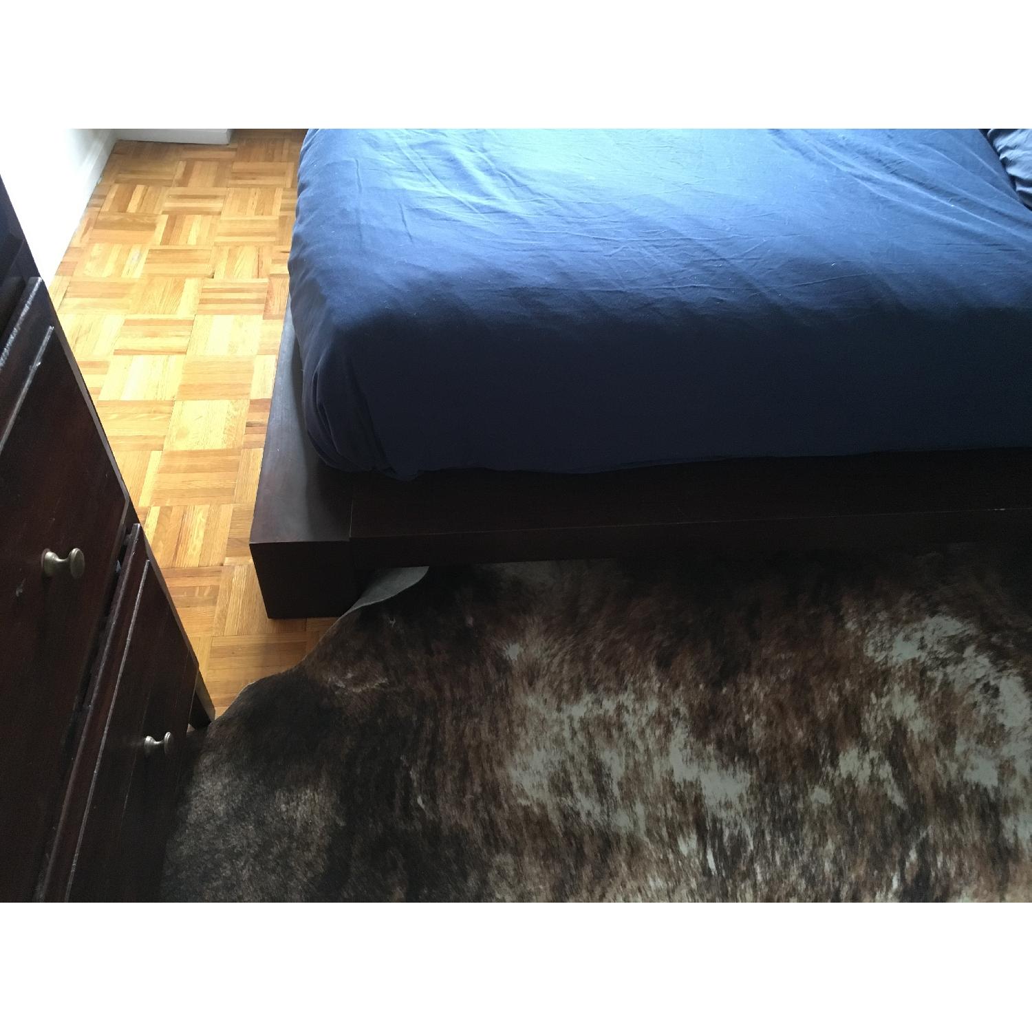 Dark Wood Contemporary Queen Bed Frame - image-6