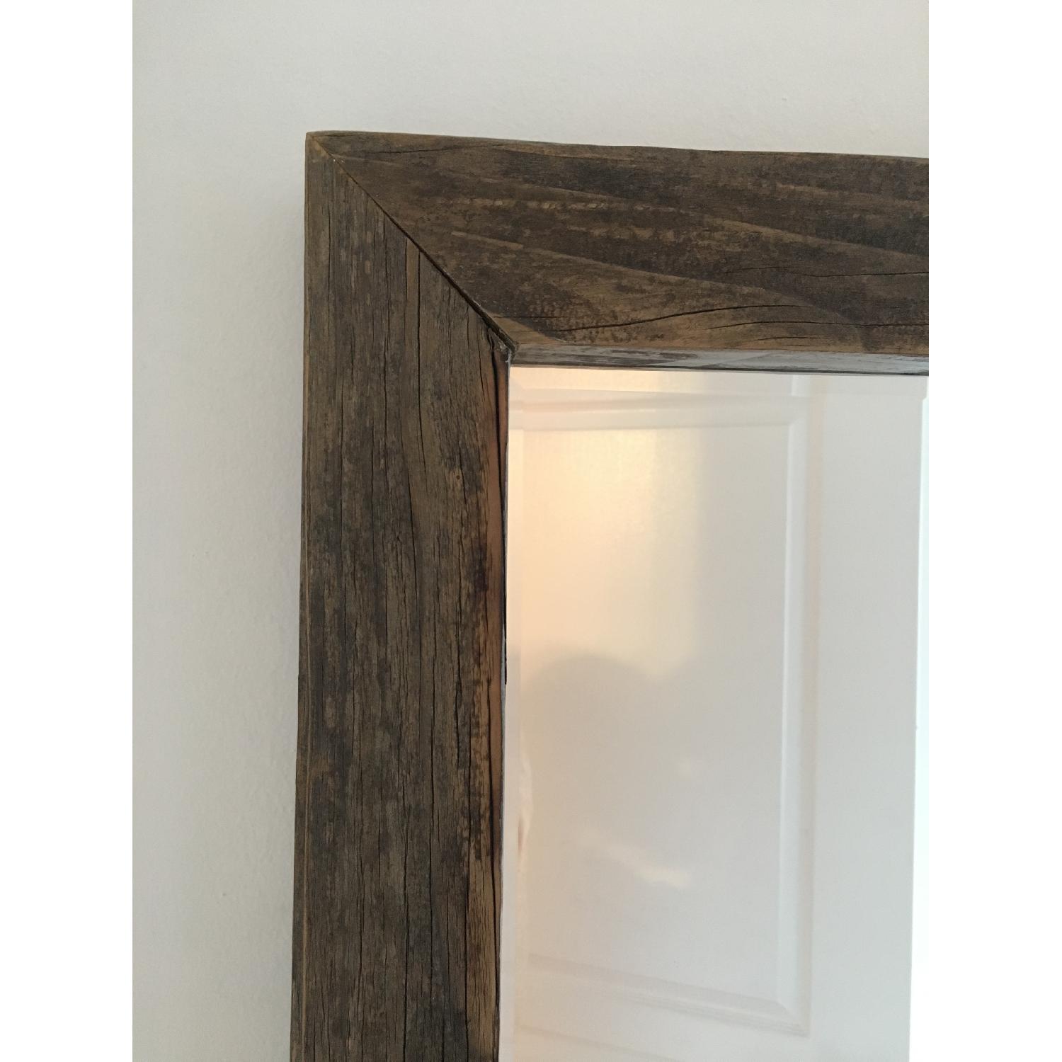 Custom Reclaimed Barnwood Floor Length Mirror & Small Square Hanging