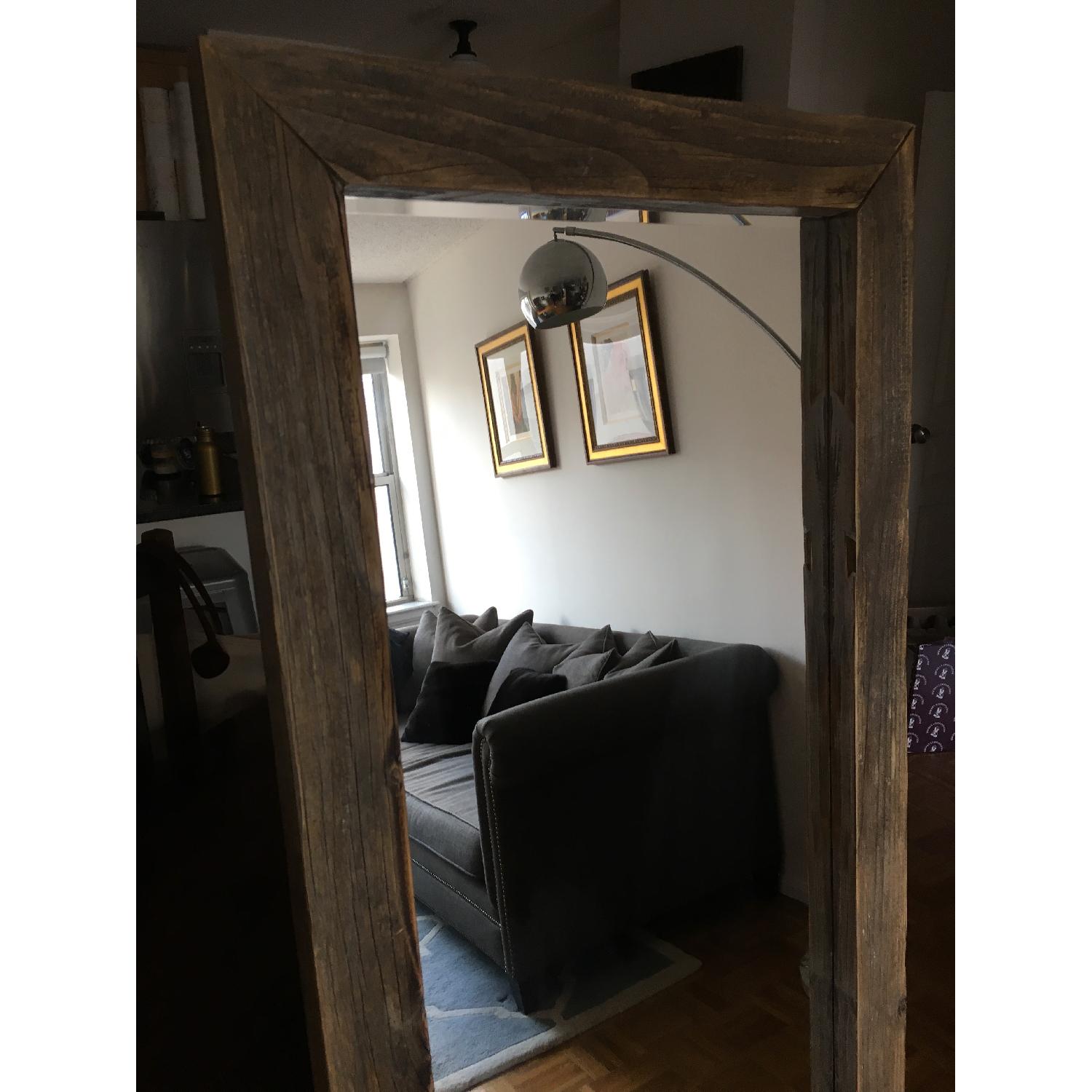 Custom Reclaimed Barnwood Floor Length Mirror & Small Square Hanging