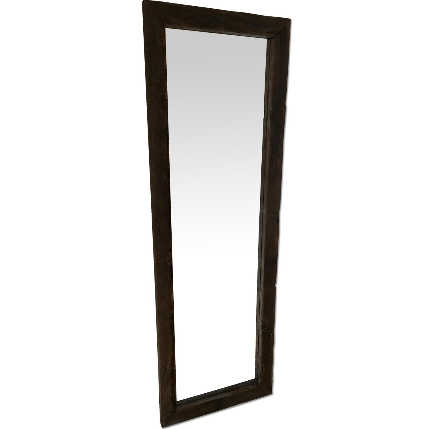 Custom Reclaimed Barnwood Floor Length Mirror & Small Square Hanging