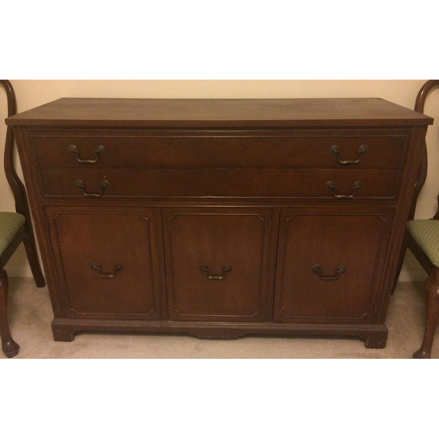 Antique Mahogany Veneer Sideboard - image-1