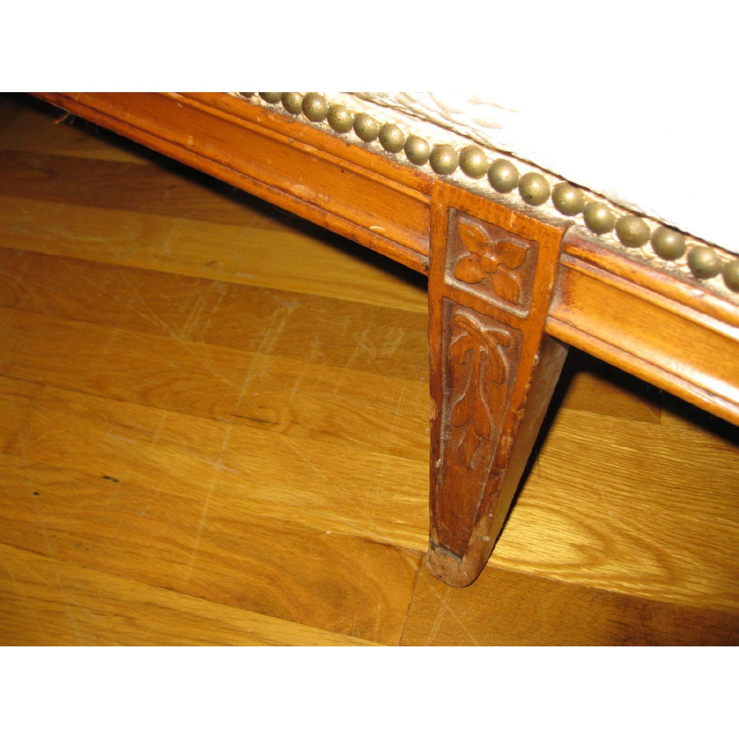 1940s Oak Wood Frame Sofa - image-8