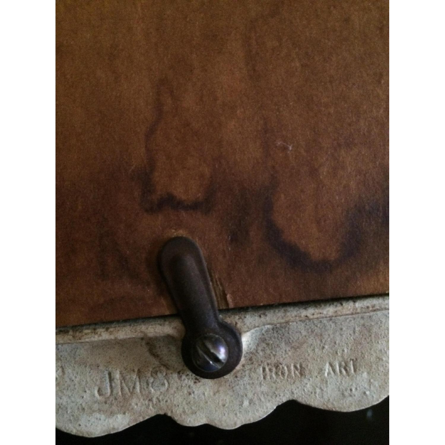 Ornate Cast Iron Victorian Standing Swivel Mirror Picture Frame - image-2