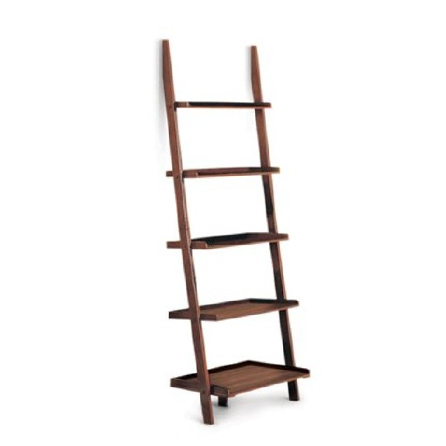 Vintage Crate & Barrel Leaning Bookcase - image-2