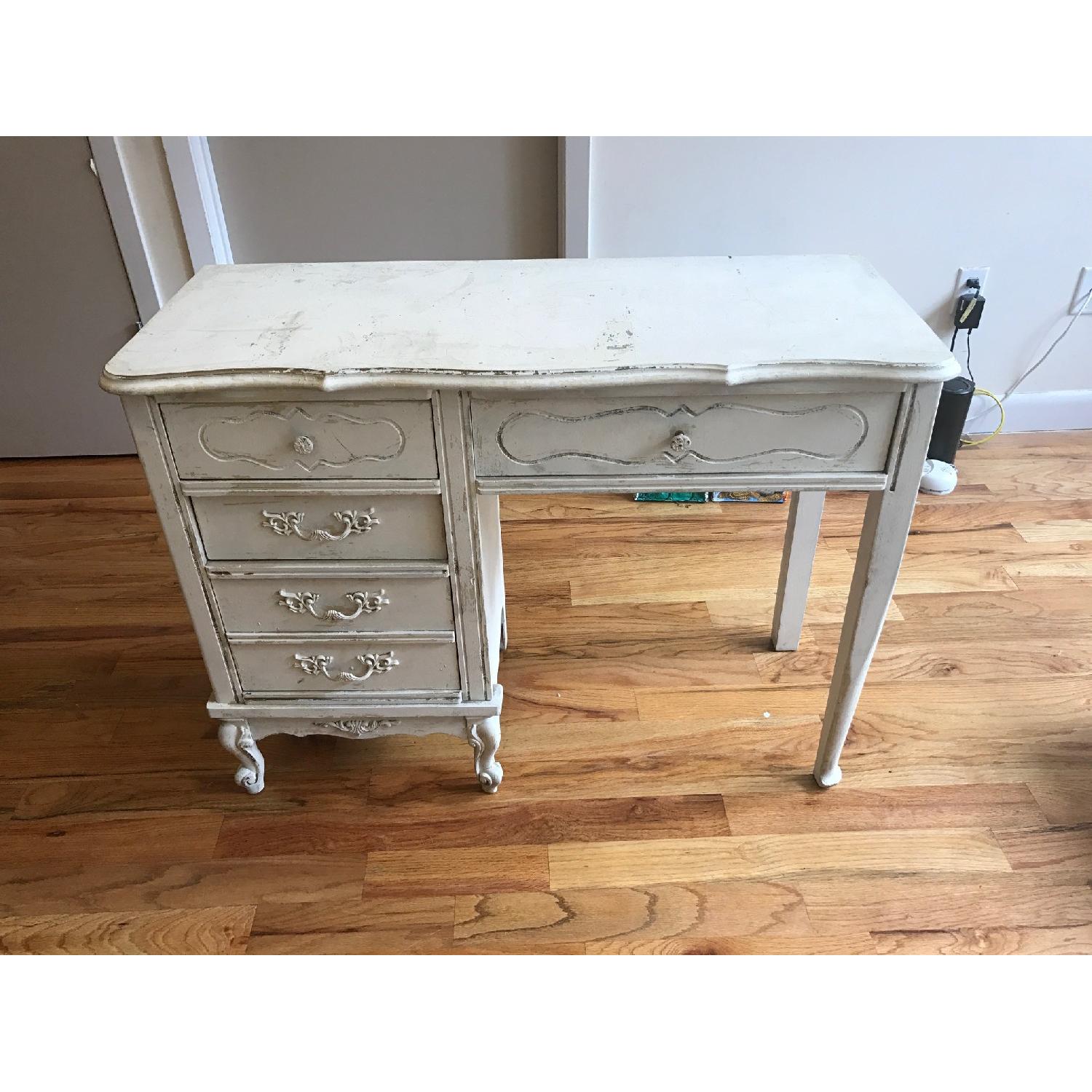 White Antique Desk AptDeco