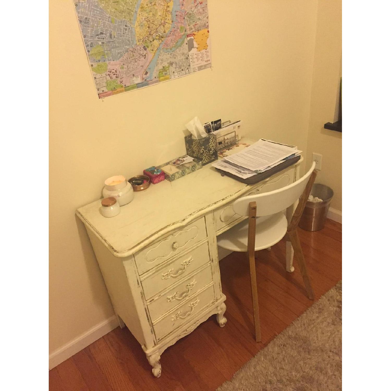 White Antique Desk - image-3