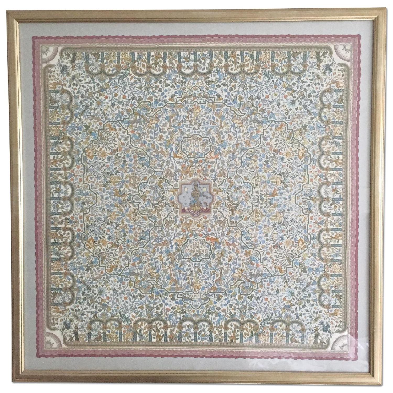 Custom Framed Hermes Scarf - image-0