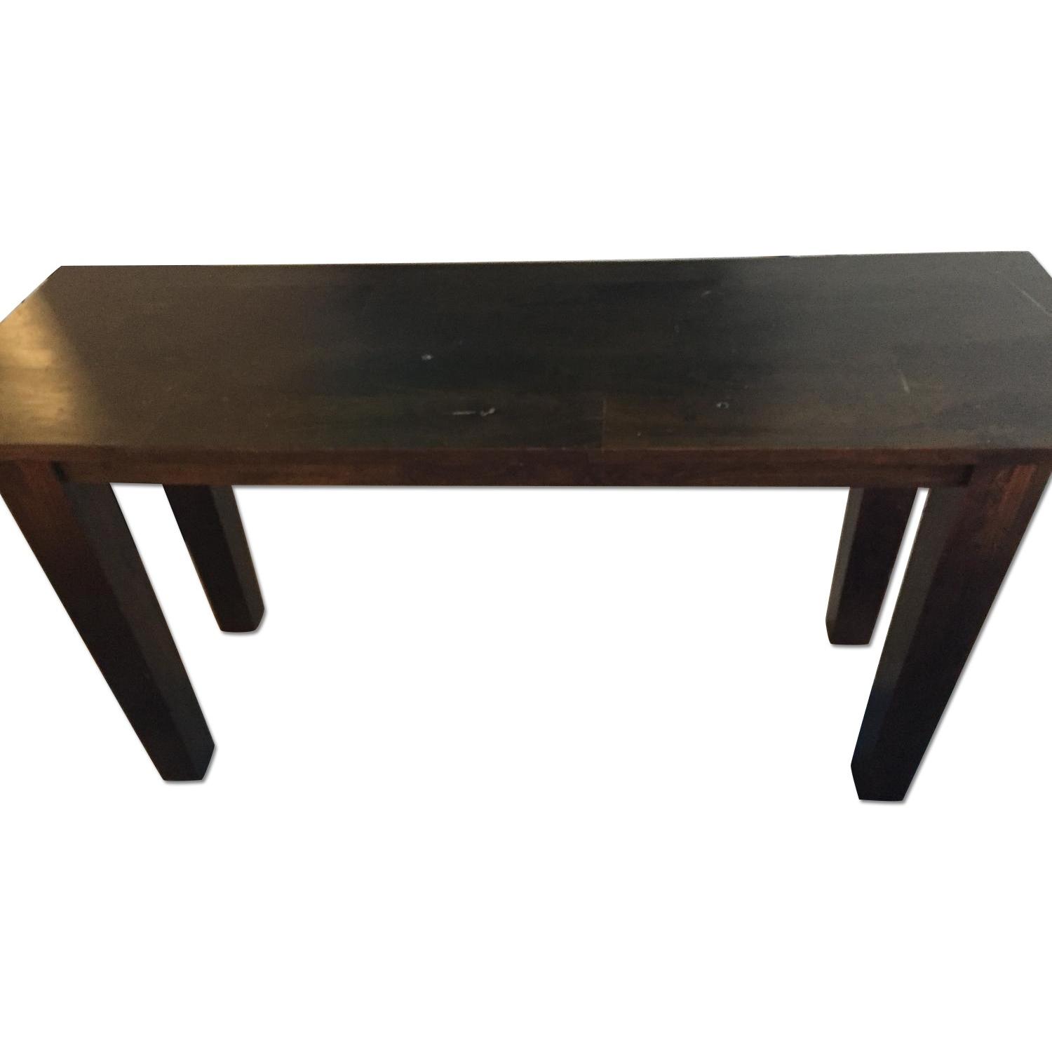 Crate & Barrel Entry Table in Basque Honey AptDeco