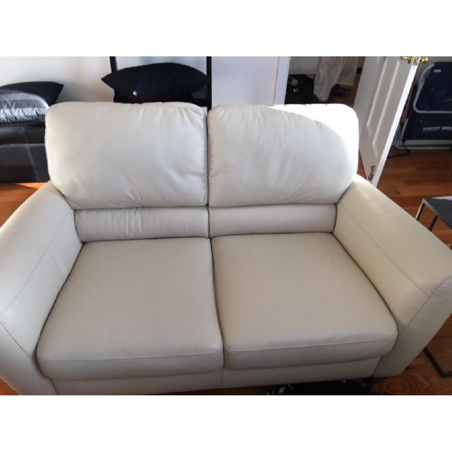 Macy's Cream Loveseat - image-1