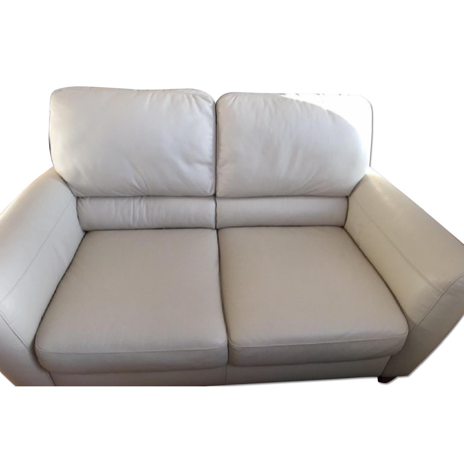 Macy's Cream Loveseat - image-0