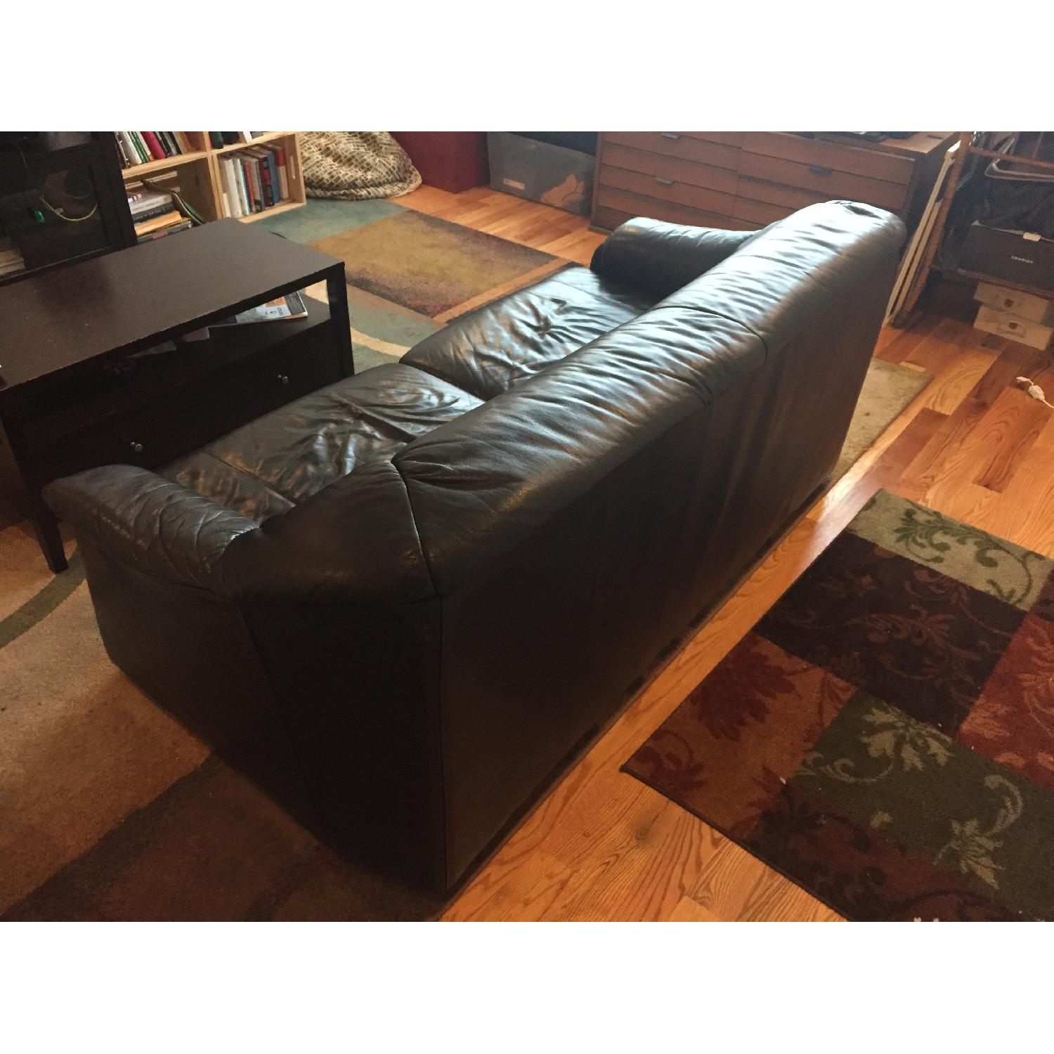 Bloomingdale's Leather Loveseat - image-3