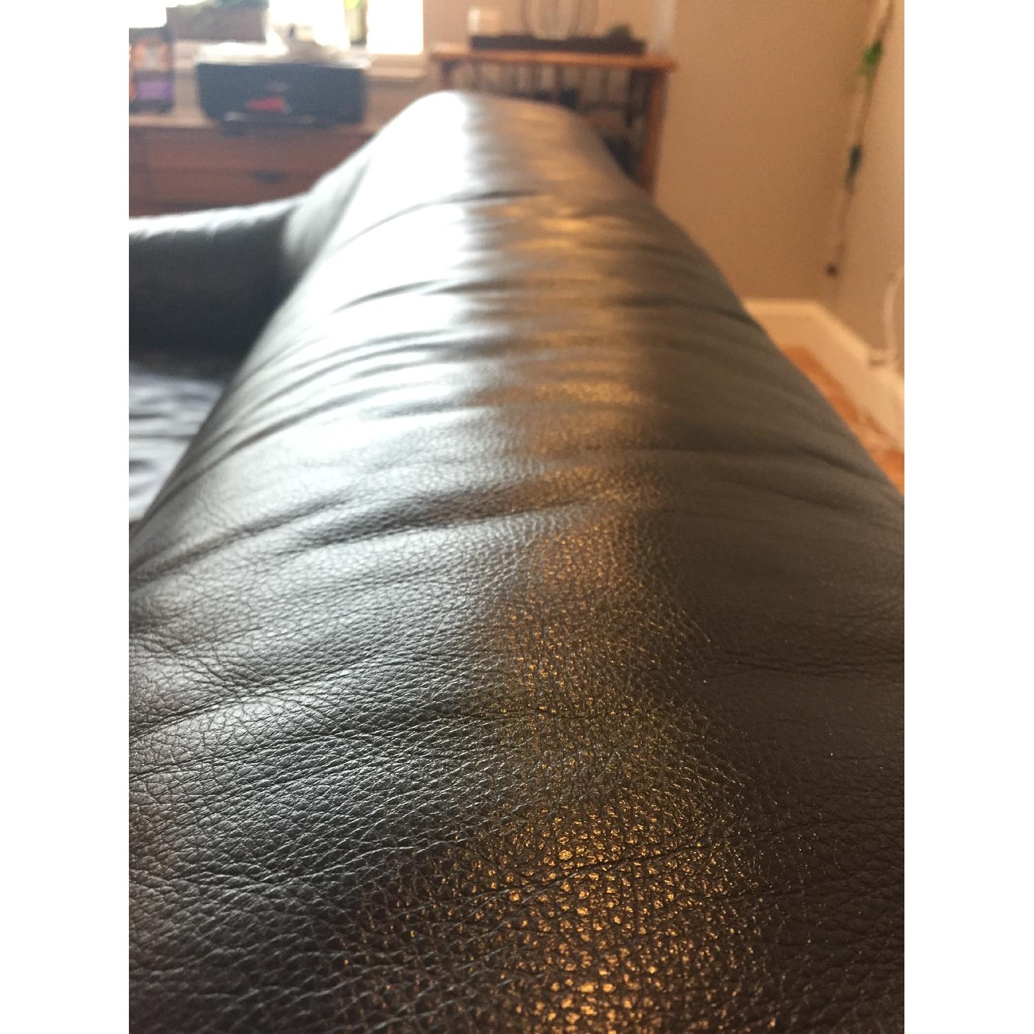Bloomingdale's Leather Loveseat - image-5