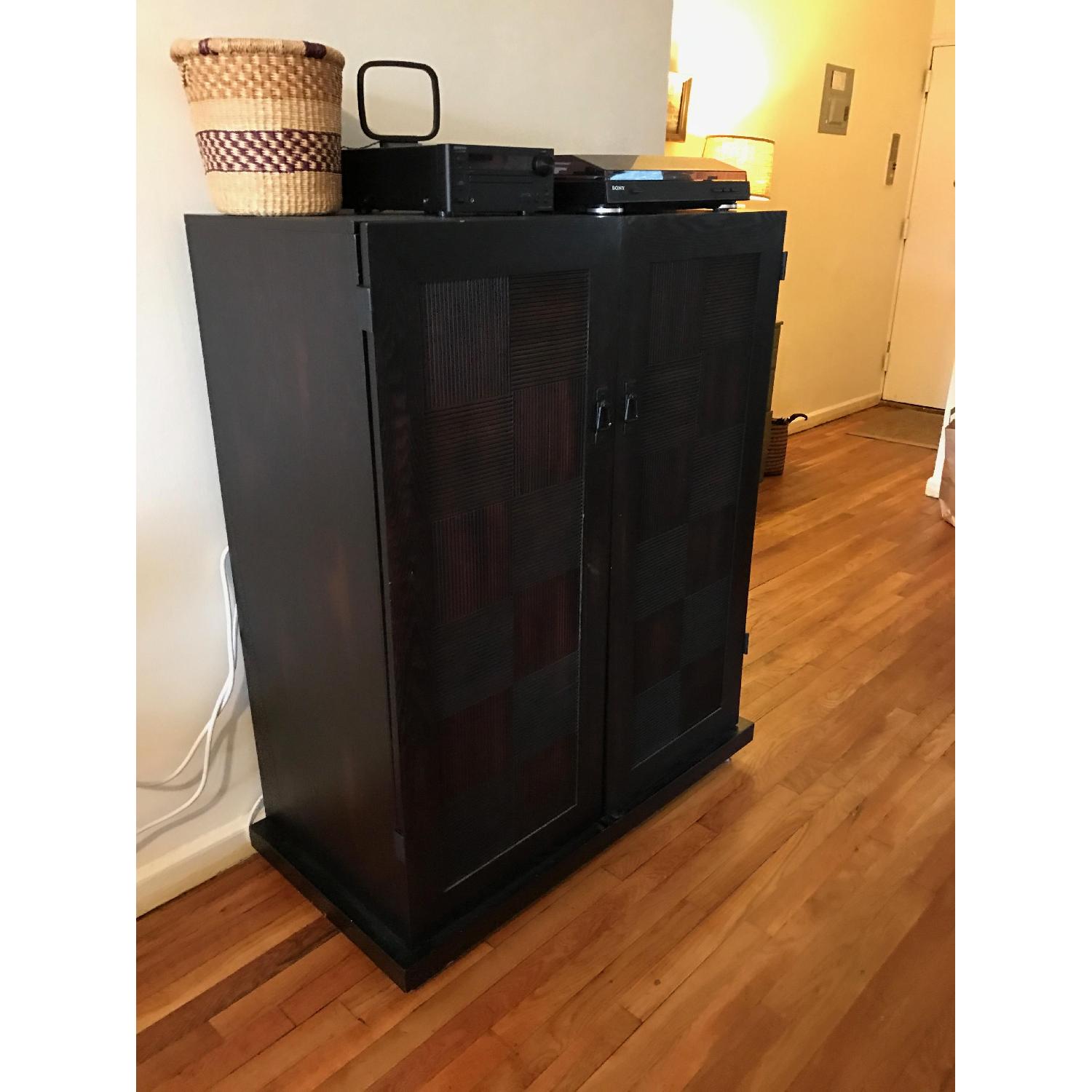 Espresso Wood Media Cabinet - image-1