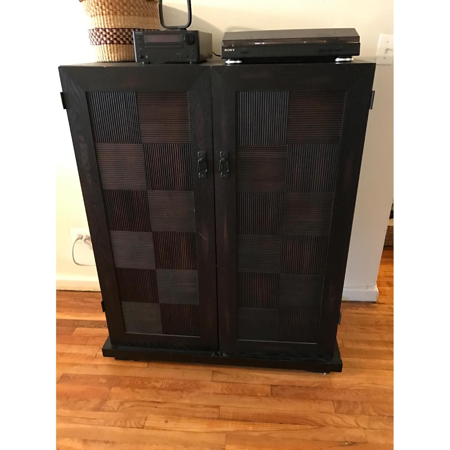 Espresso Wood Media Cabinet - image-4