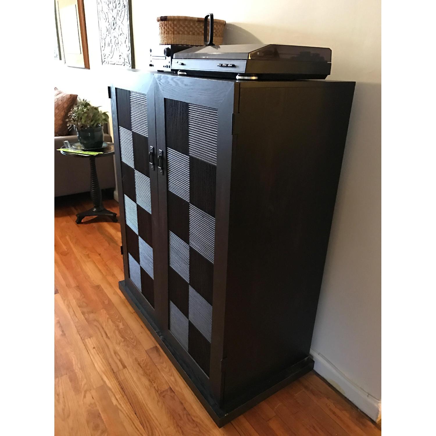 Espresso Wood Media Cabinet - image-5