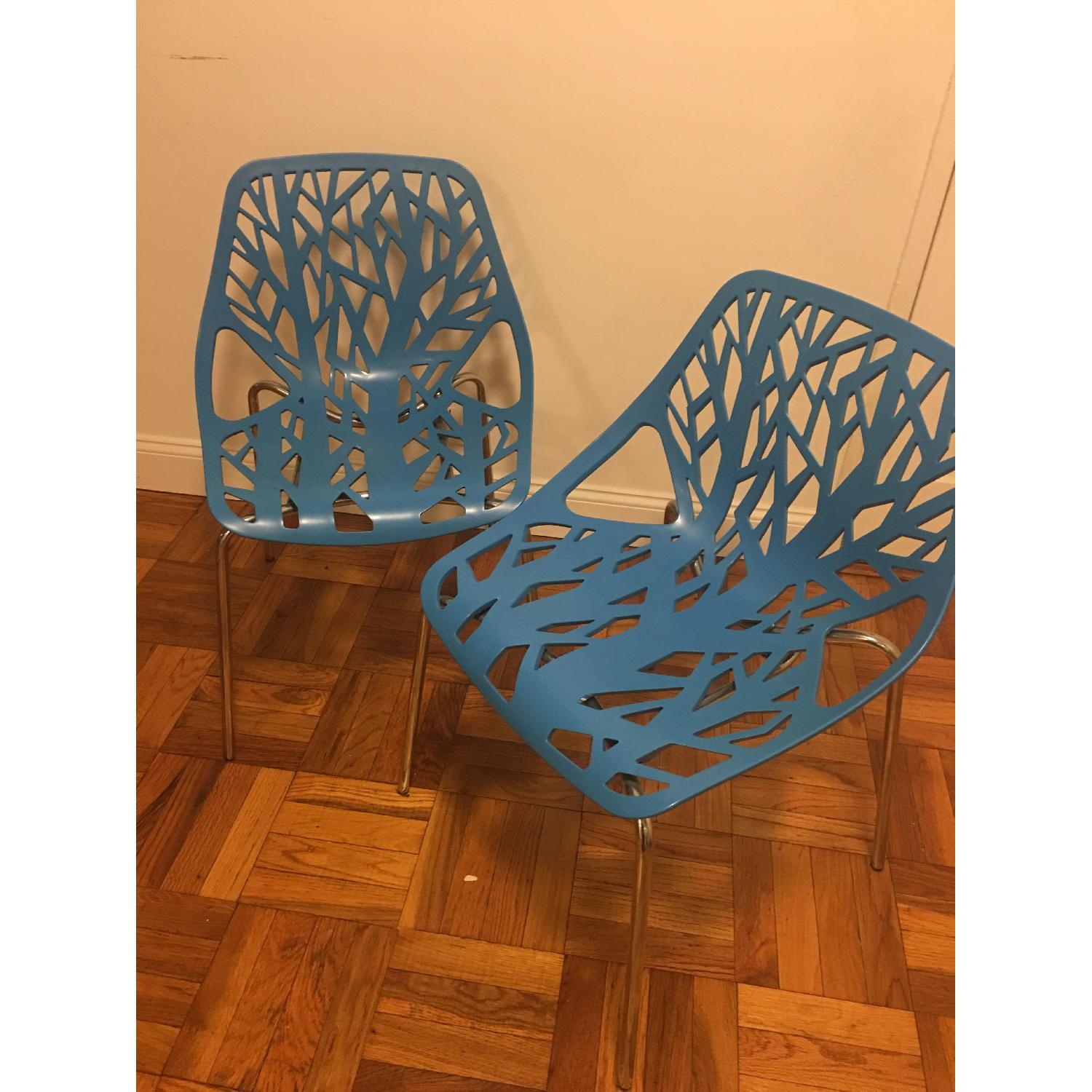 Modern Blue Dining Chairs - image-1