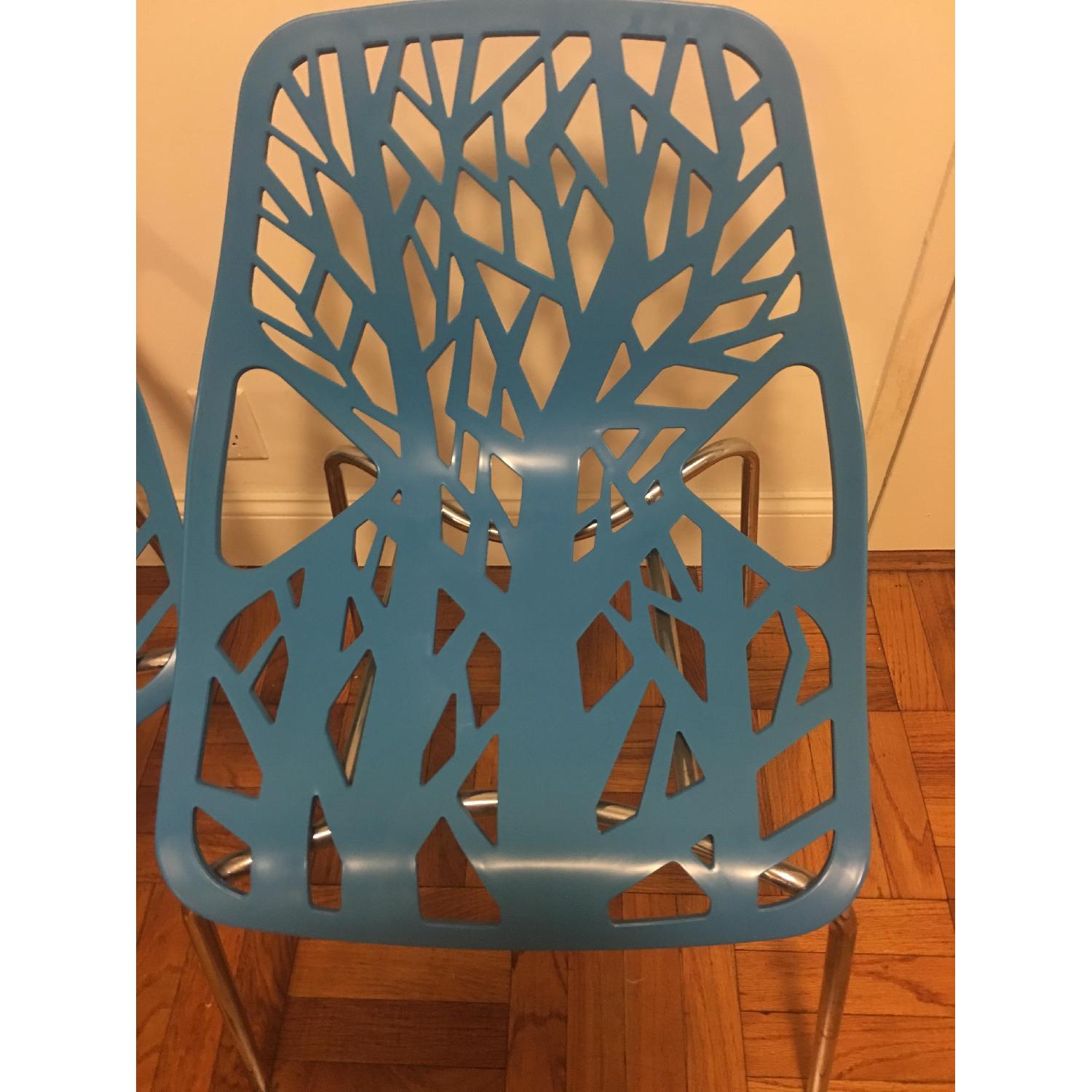 Modern Blue Dining Chairs - image-3