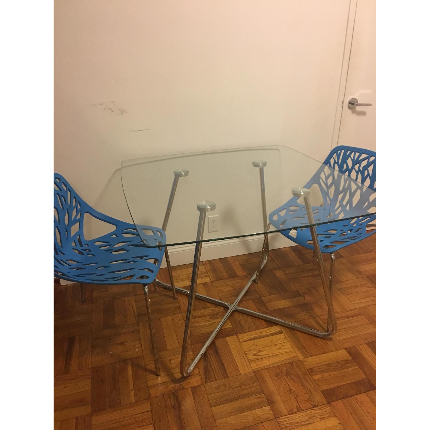 Modern Blue Dining Chairs - image-4