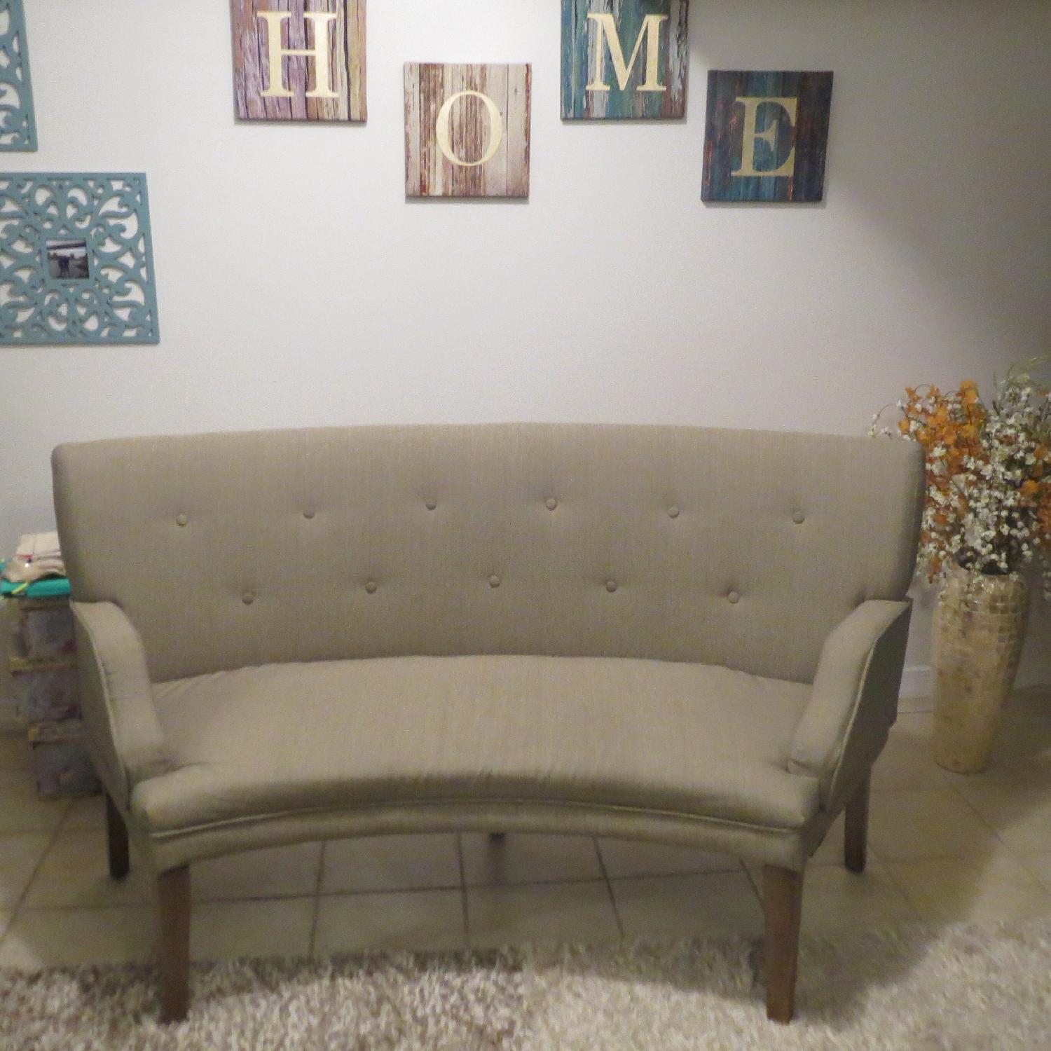 The Hilton Curved Graphite Loveseat - image-5