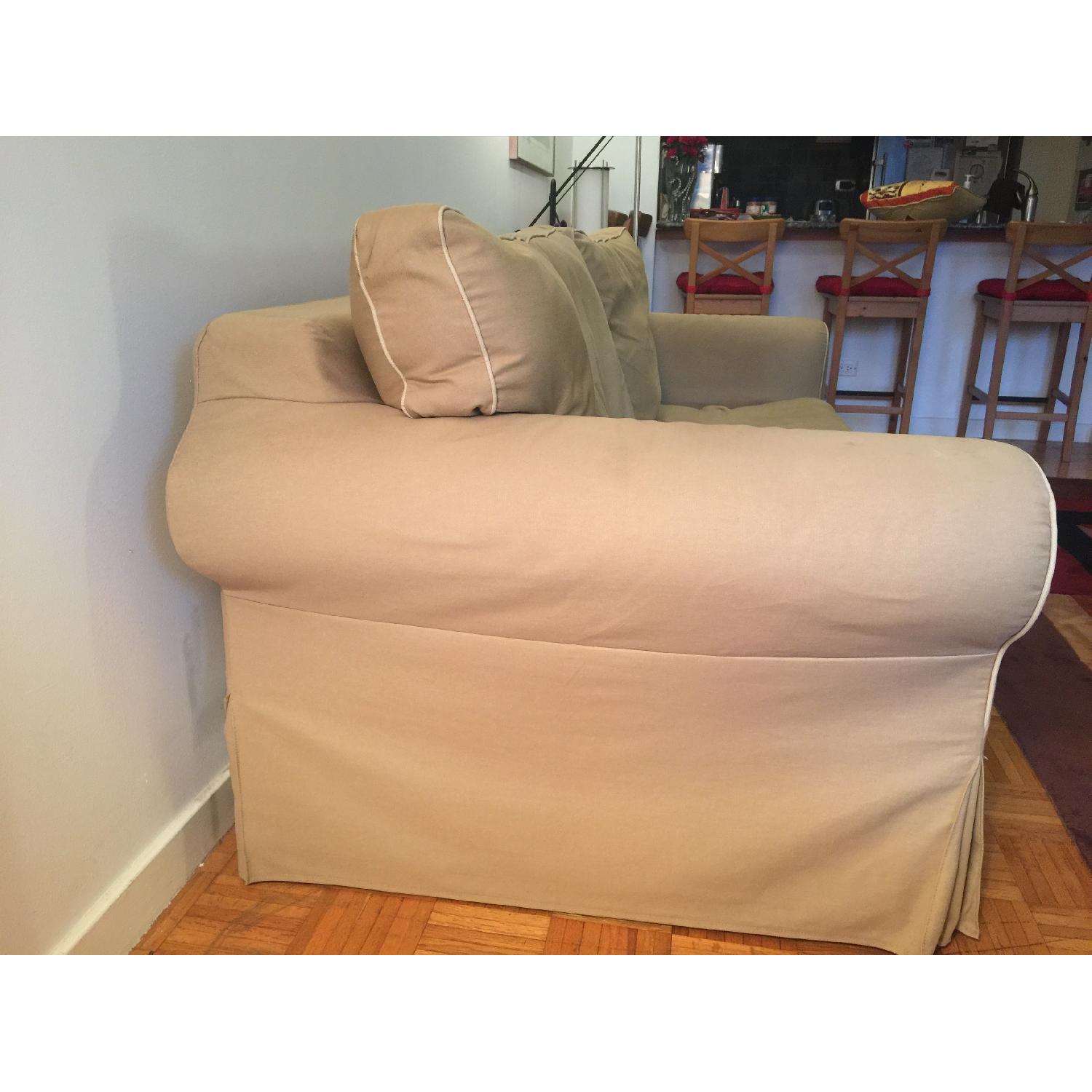 Ikea Queen Size Slipcovered Sleeper Sofa AptDeco