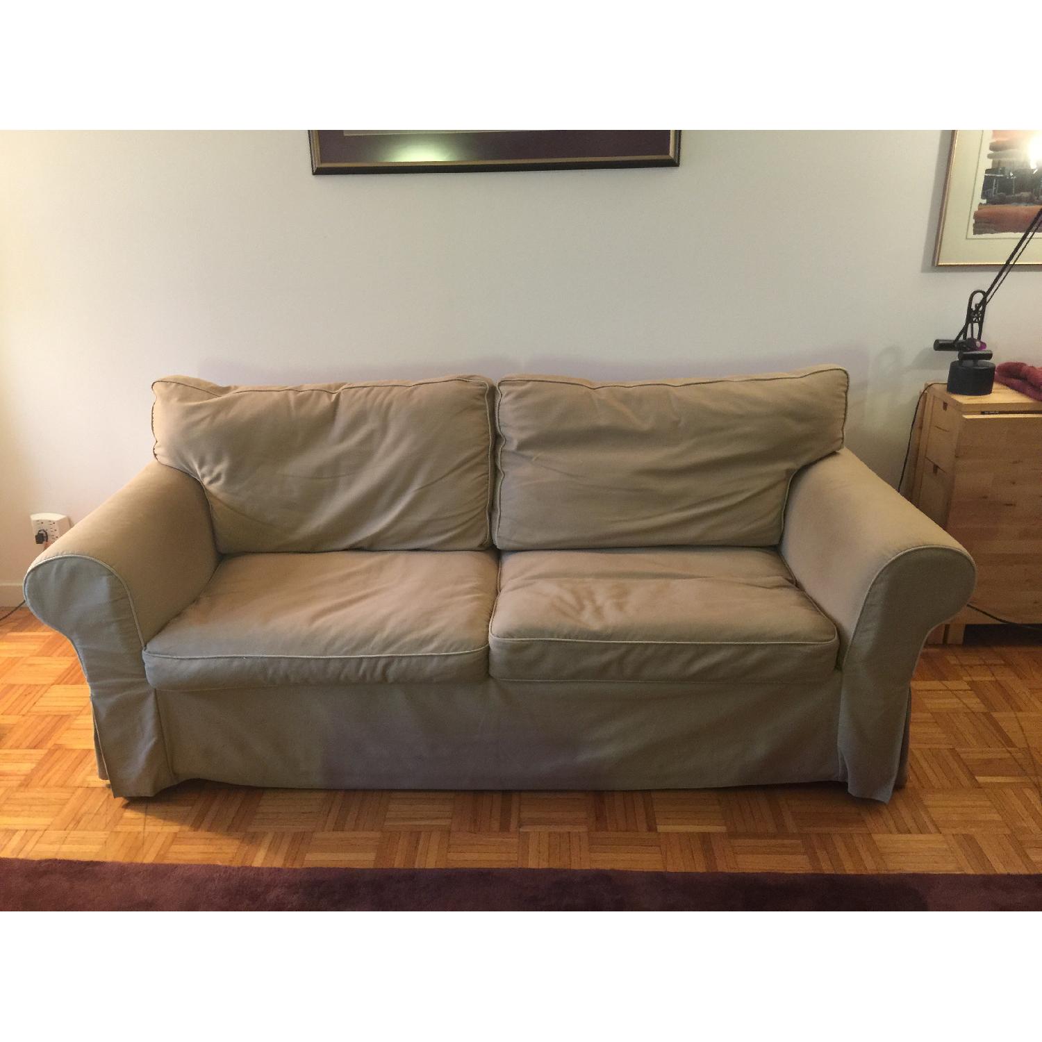 Ikea Queen Size Slipcovered Sleeper Sofa - image-3
