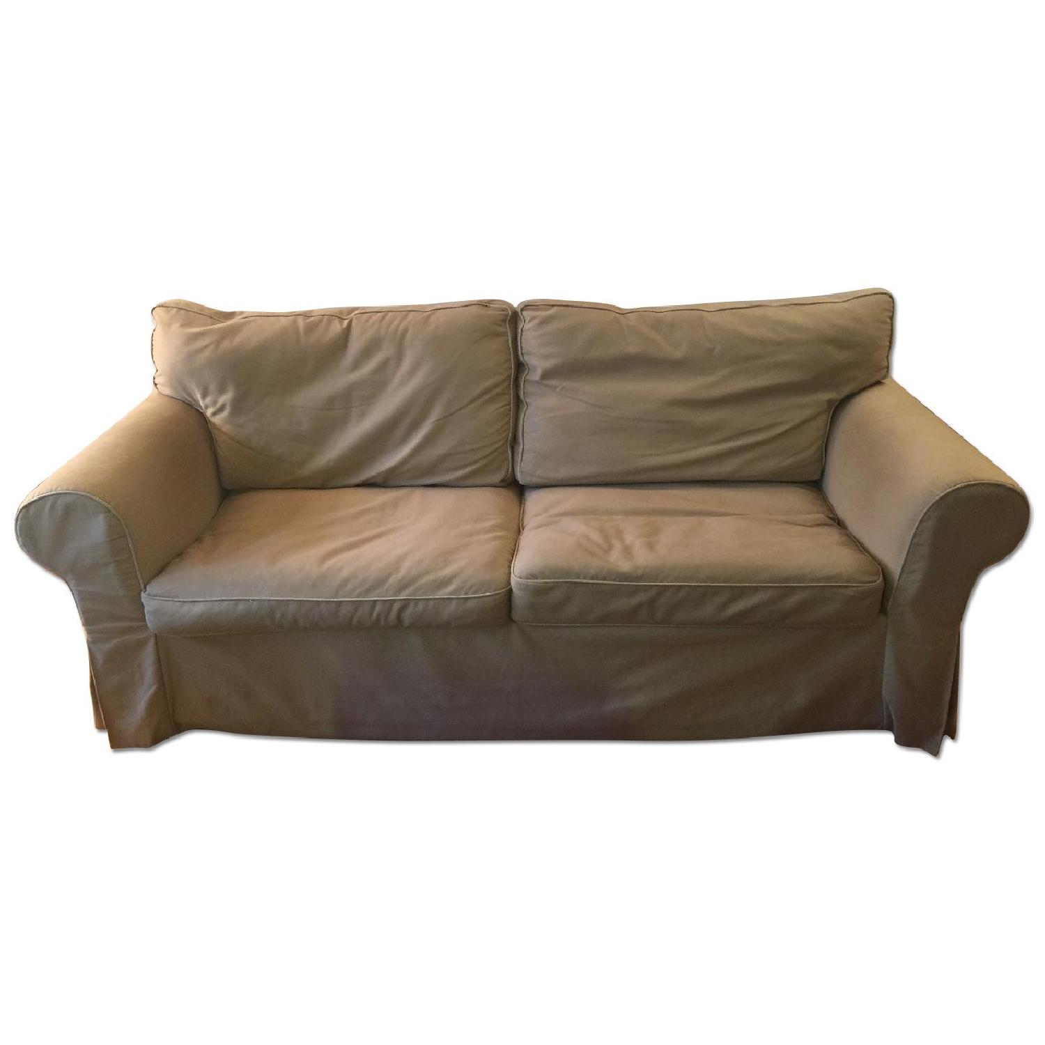 Ikea Queen Size Slipcovered Sleeper Sofa AptDeco