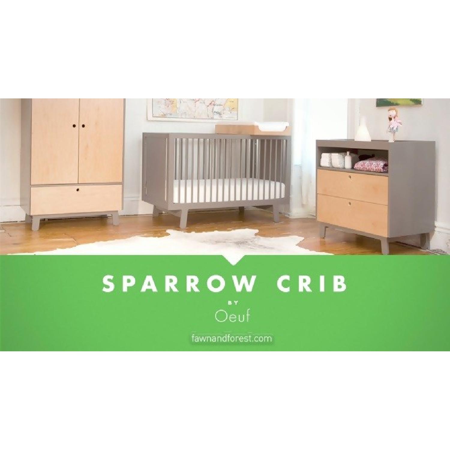 Oeuf Sparrow Crib in Grey - image-4