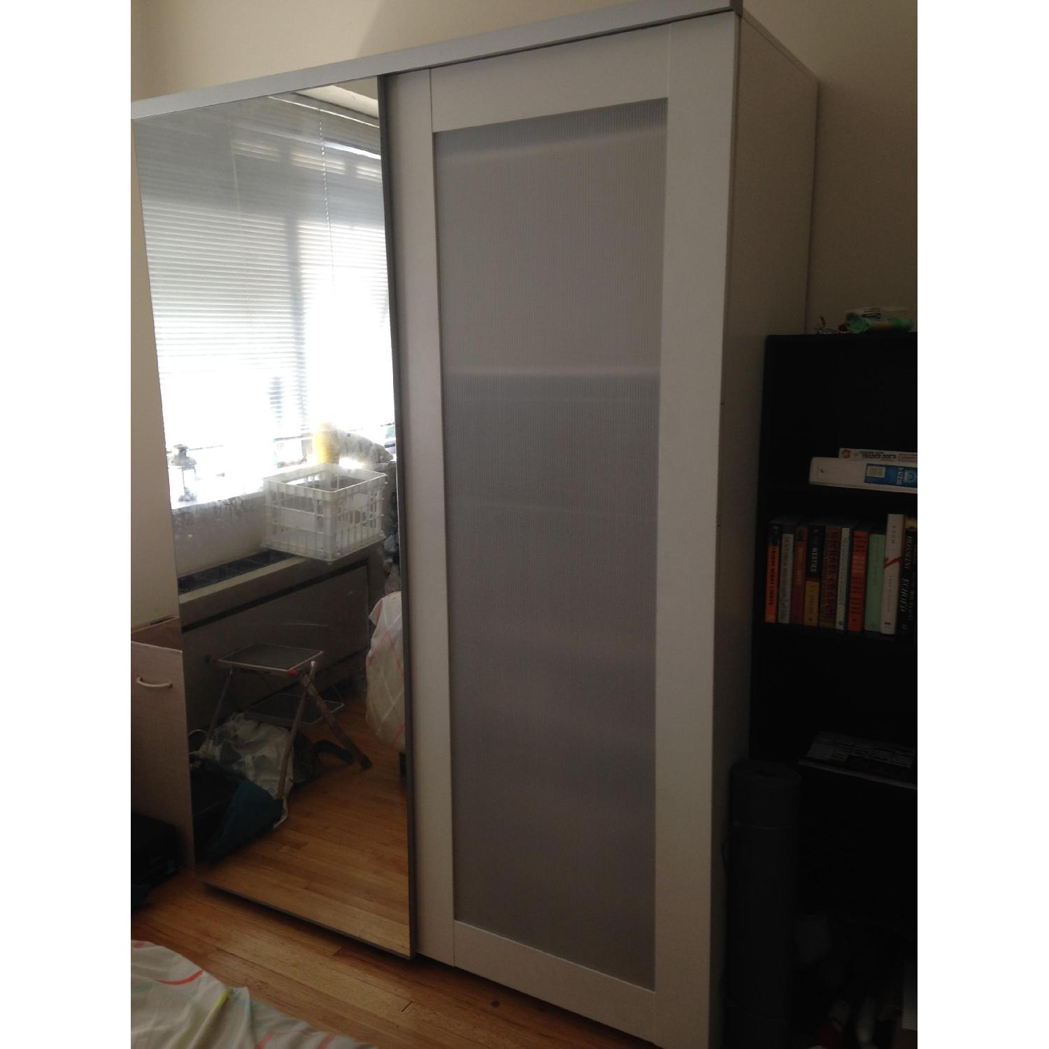 Ikea Wardrobe with Mirrored Sliding Door - image-1