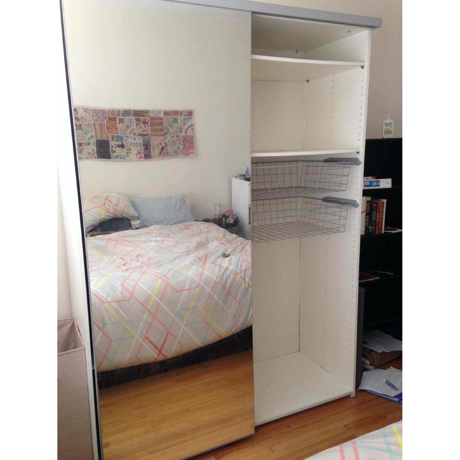 Ikea Wardrobe with Mirrored Sliding Door - image-2