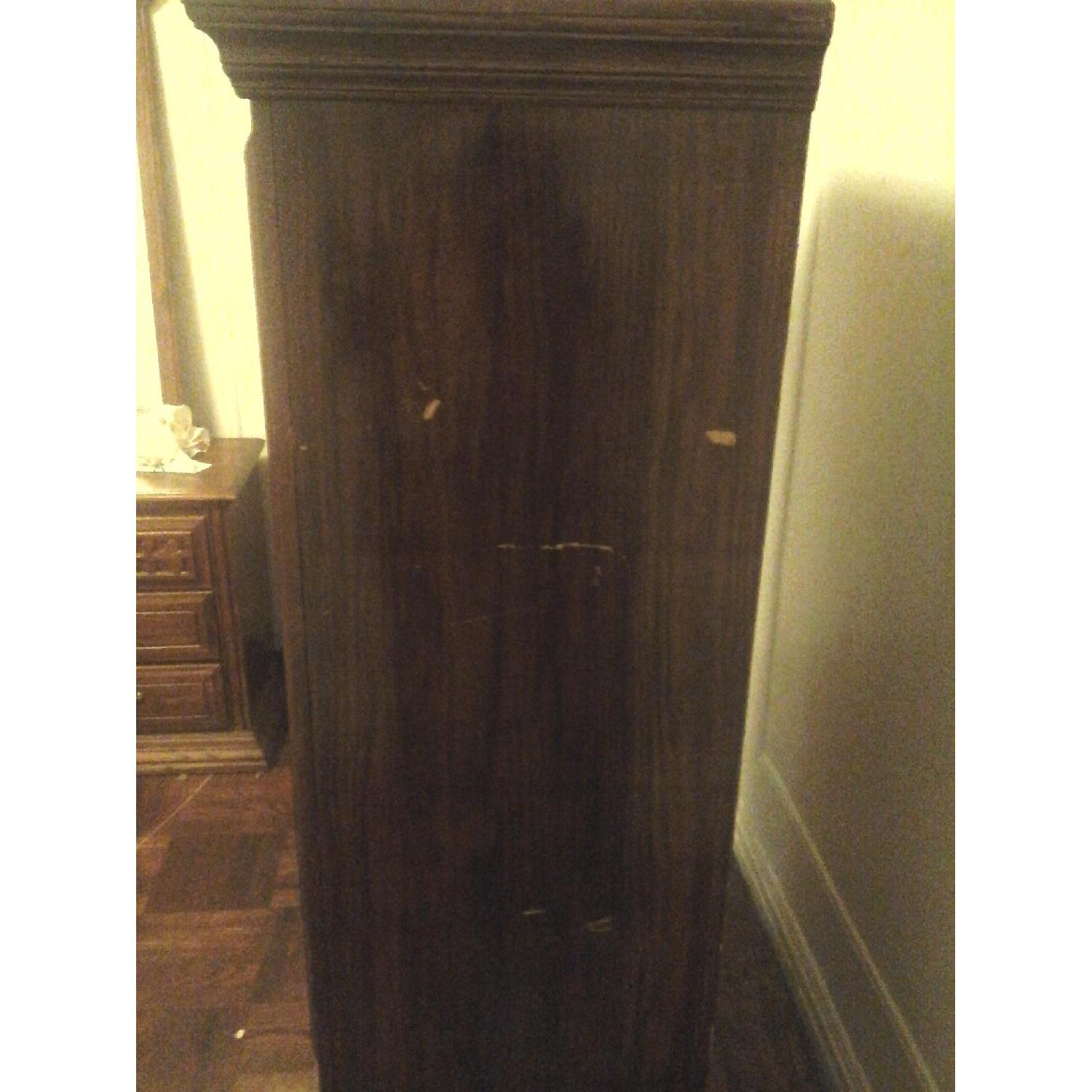 Antique Wood Double Mirror Dresser - image-9