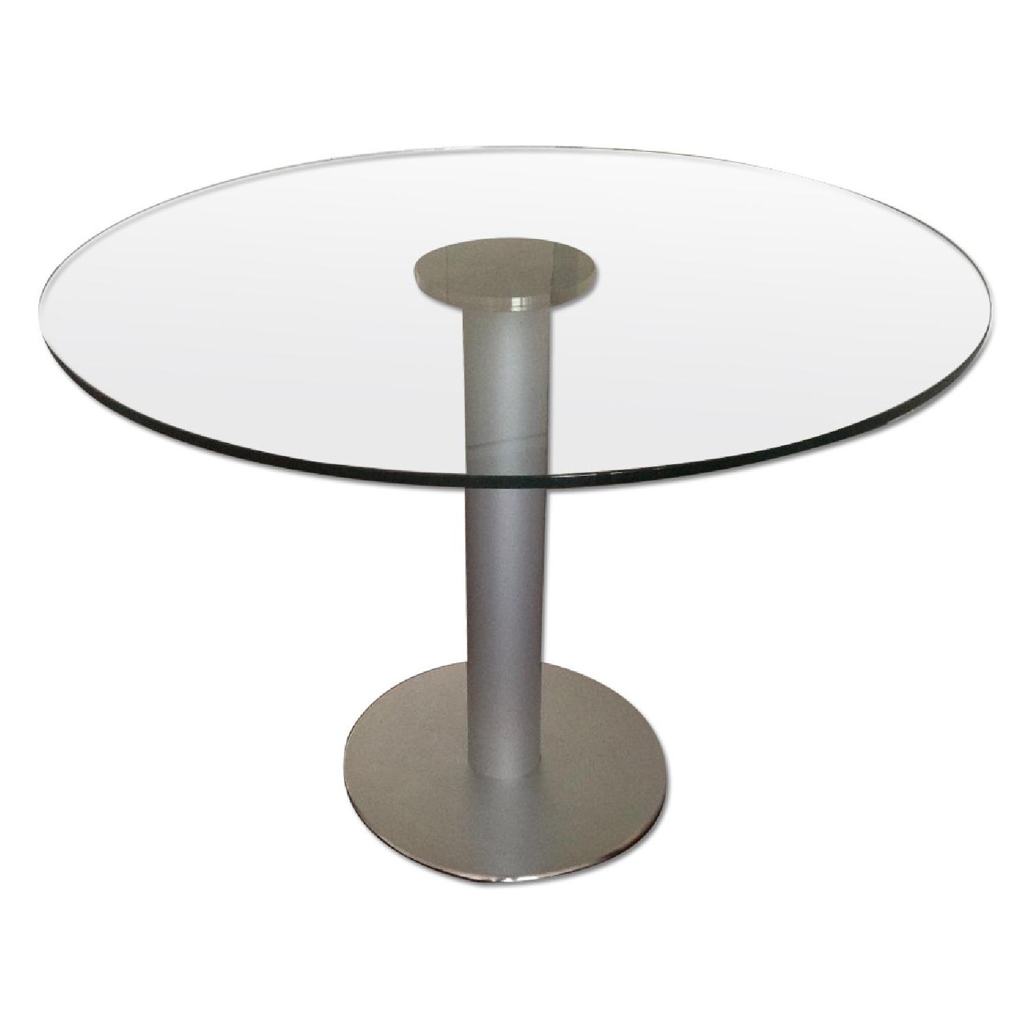 Design Within Reach Zero Dining Table with Glass Top - AptDeco
