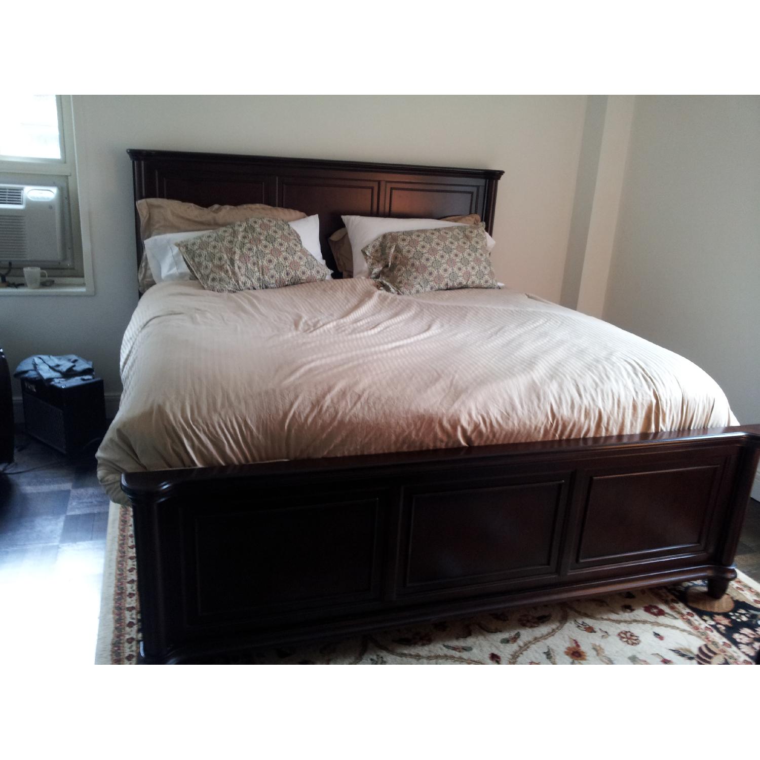 Bob's Furniture King Size Wooden Bed Frame - image-4