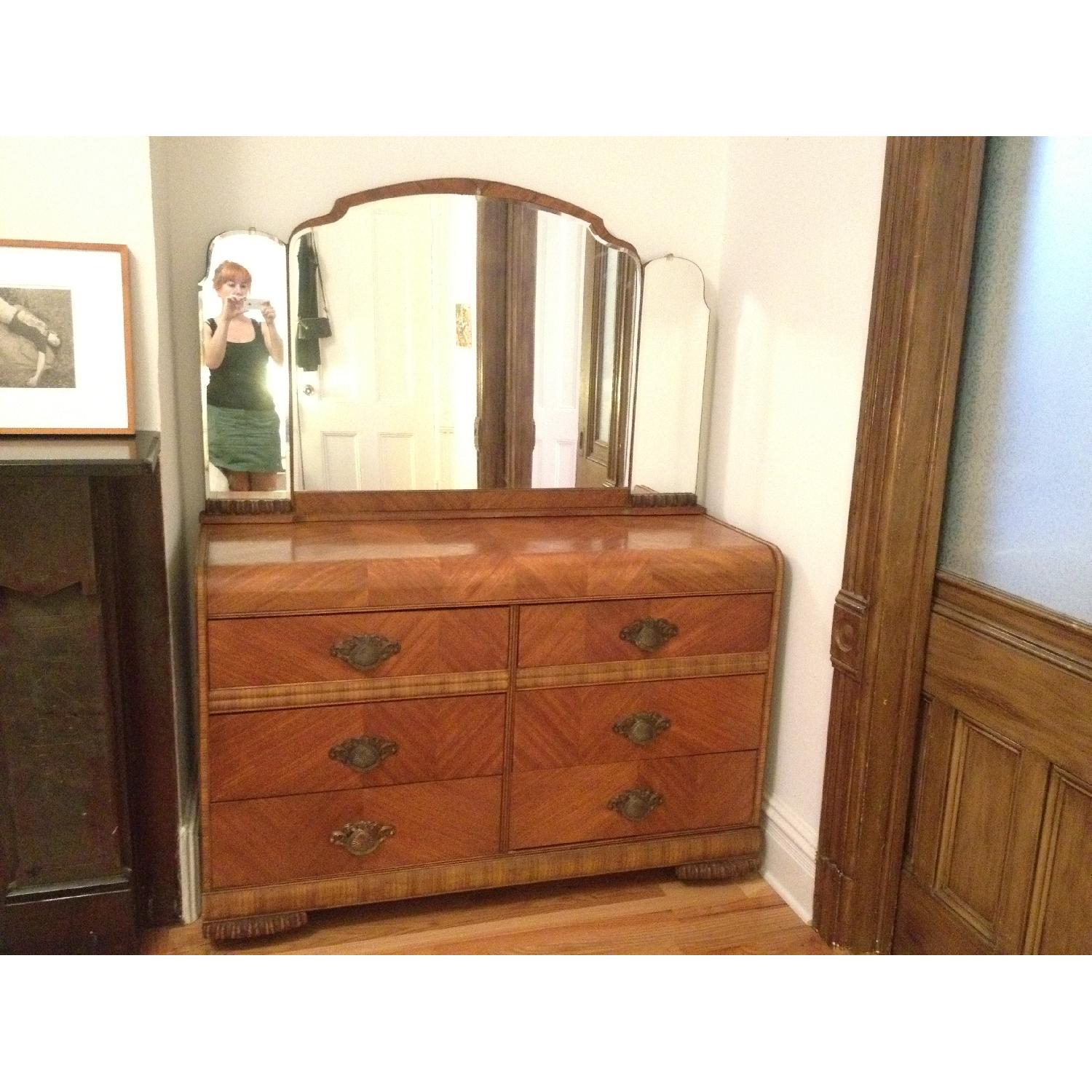 Art Deco Dresser with Mirror - image-1