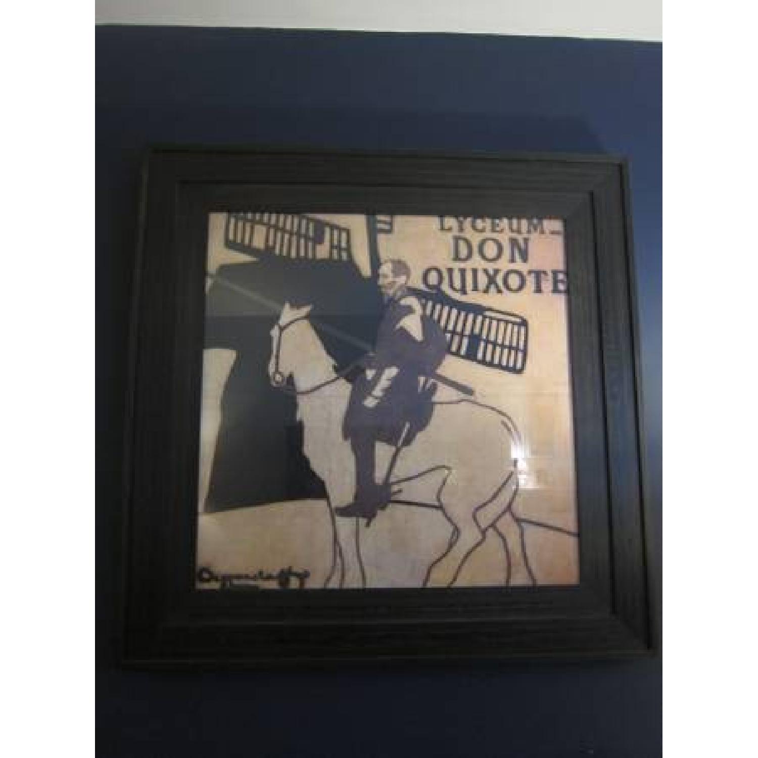 Crate & Barrel Framed Wall Art Don Quixote Print - image-1
