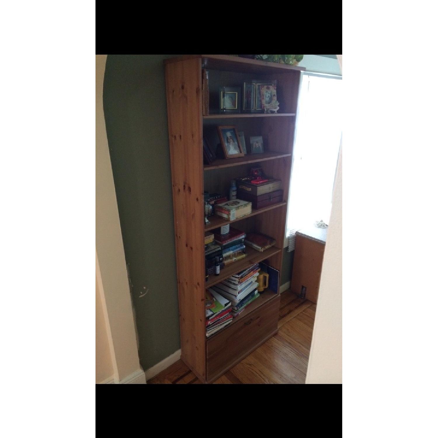 Ikea Bookcase with File Style Drawer at Bottom AptDeco