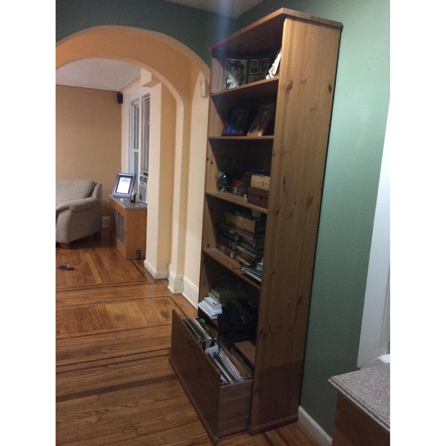 Ikea Bookcase with File Cabinet Style Drawer at Bottom - image-4