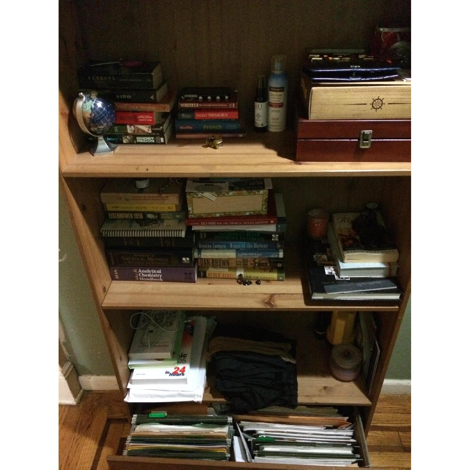 Ikea Bookcase with File Cabinet Style Drawer at Bottom - image-5