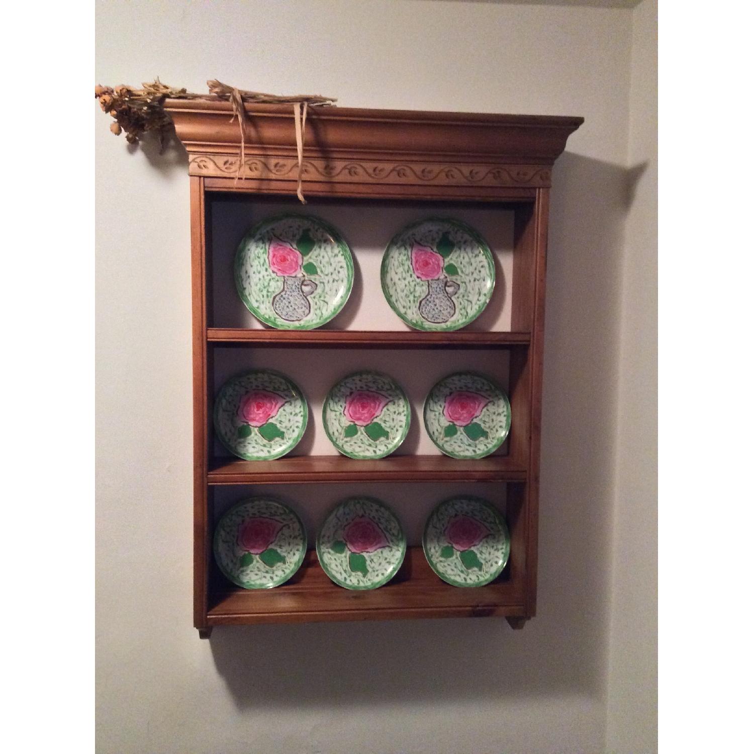 Ethan Allen Wooden Wall Display Rack - image-1