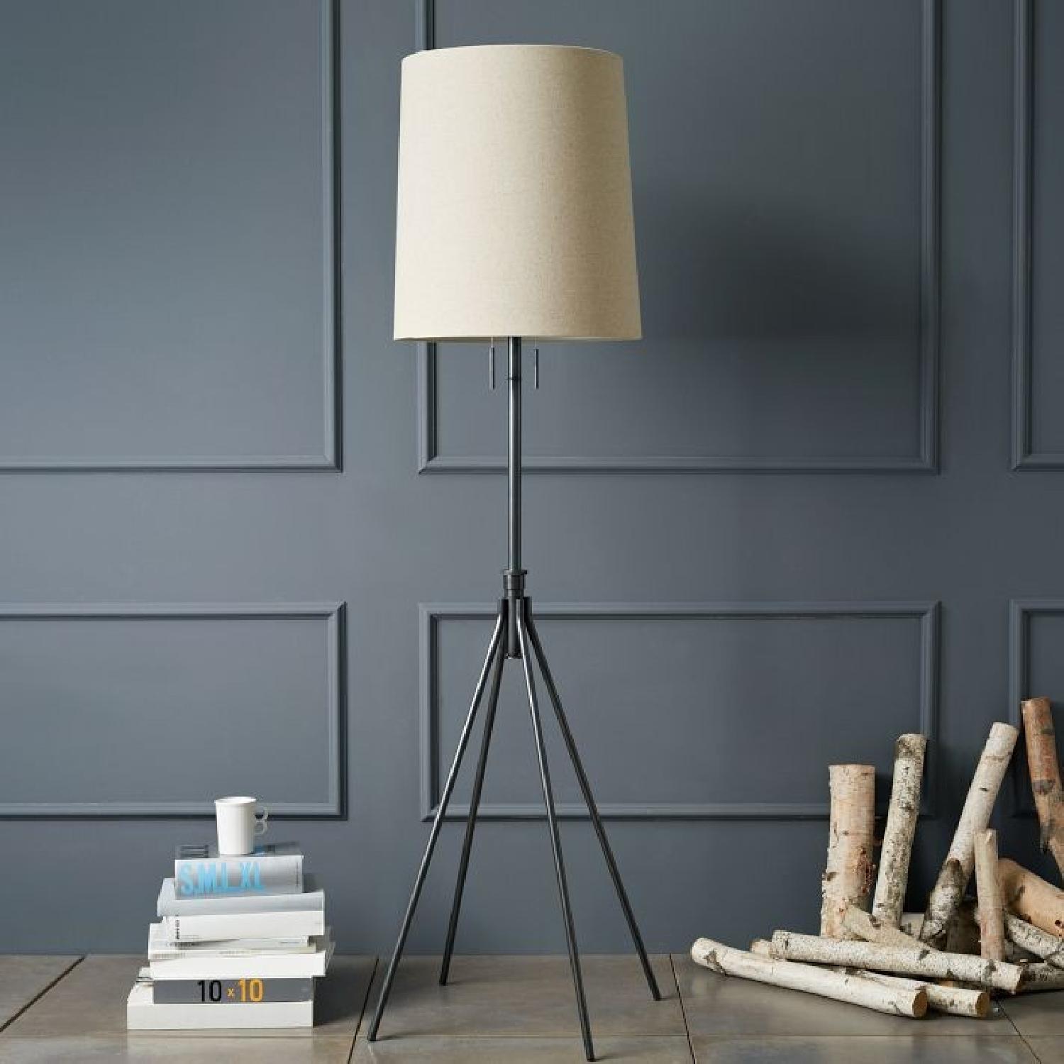 West Elm Adjustable Metal Floor Lamp - Bronze - image-5