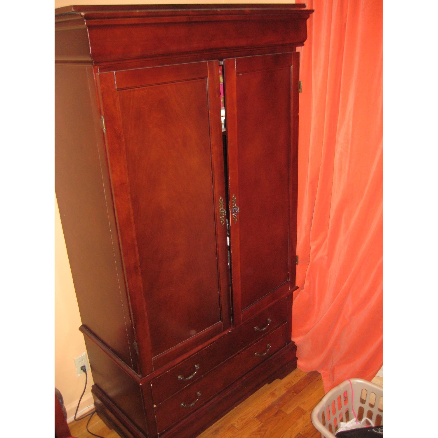Solid Wood 2 Piece TV Unit/Armoire - image-4