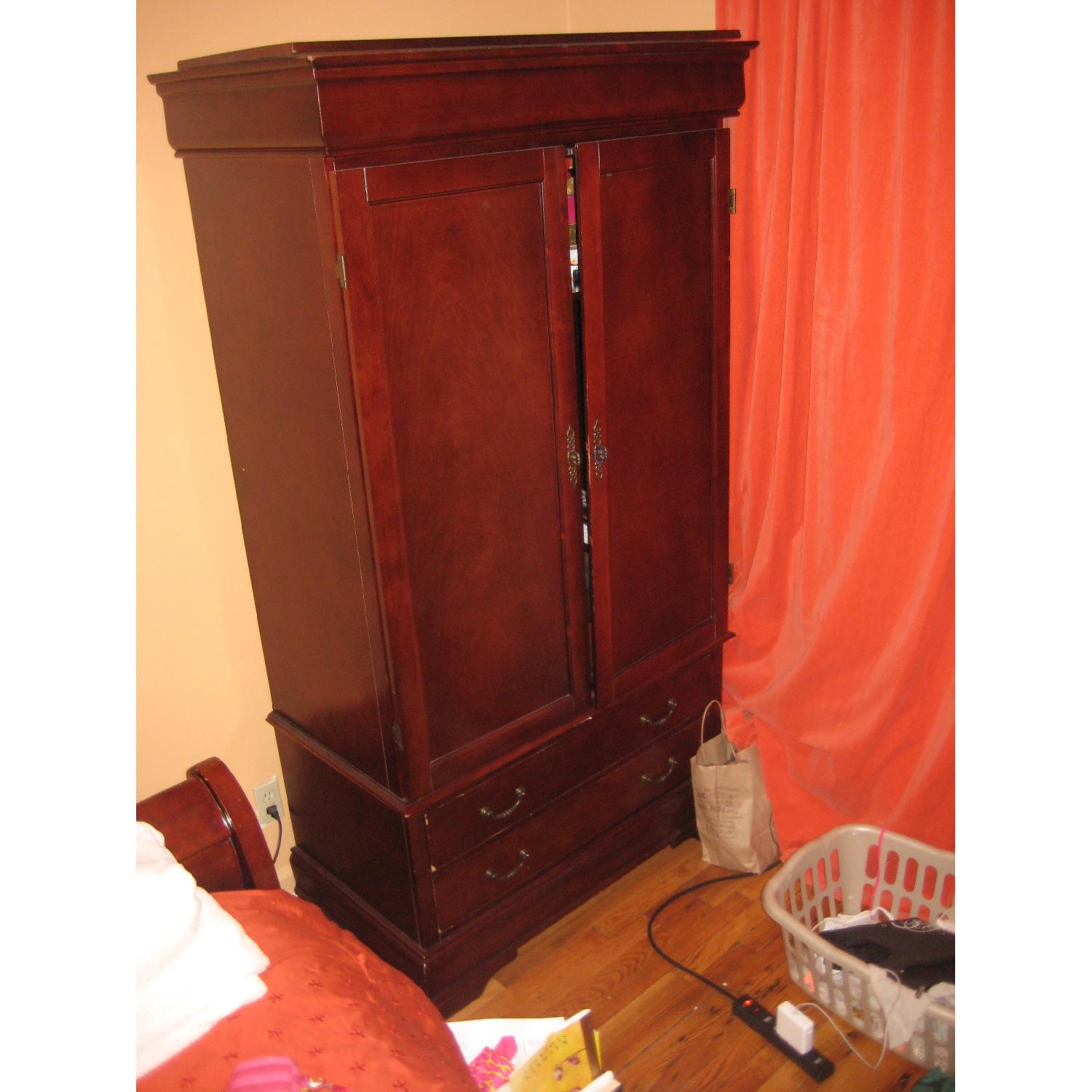Solid Wood 2 Piece TV Unit/Armoire - image-5
