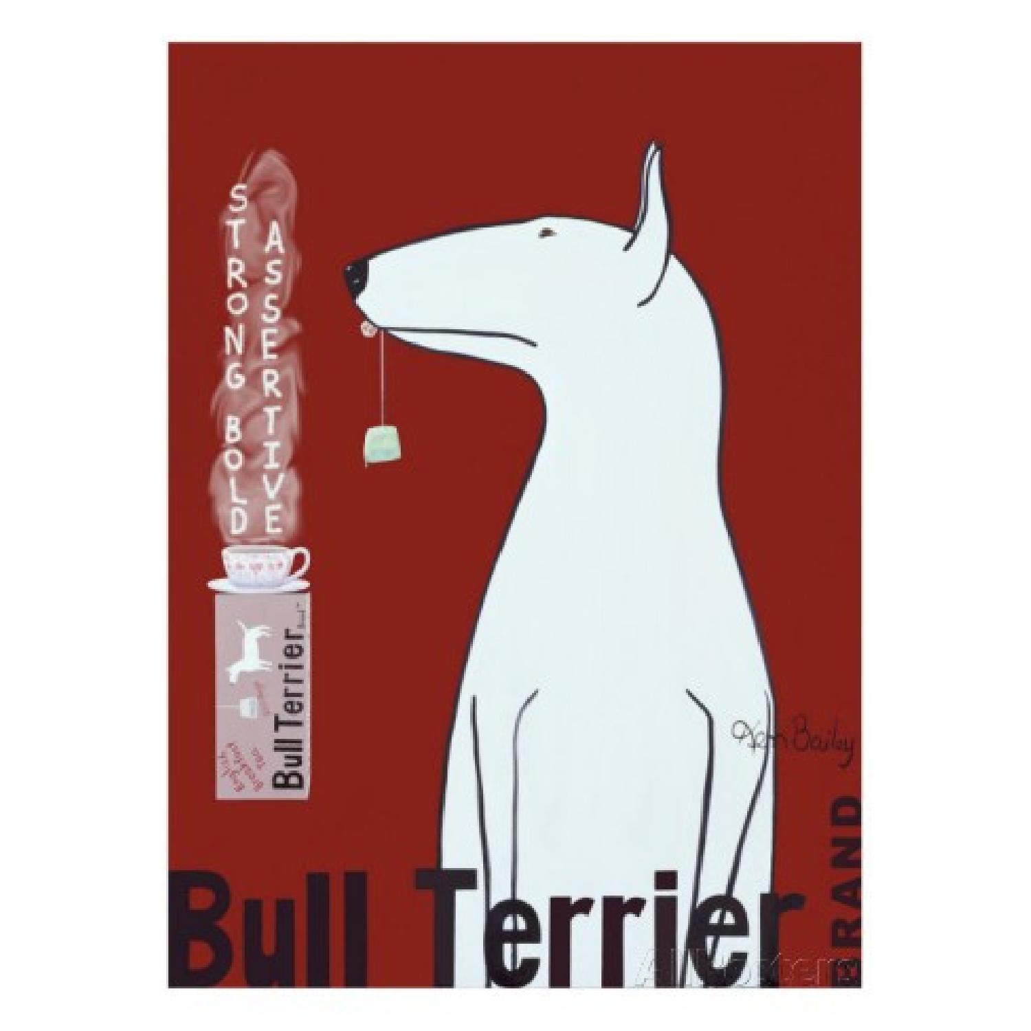 Bull Terrier Tea by Ken Bailey - Framed Art Print - image-2